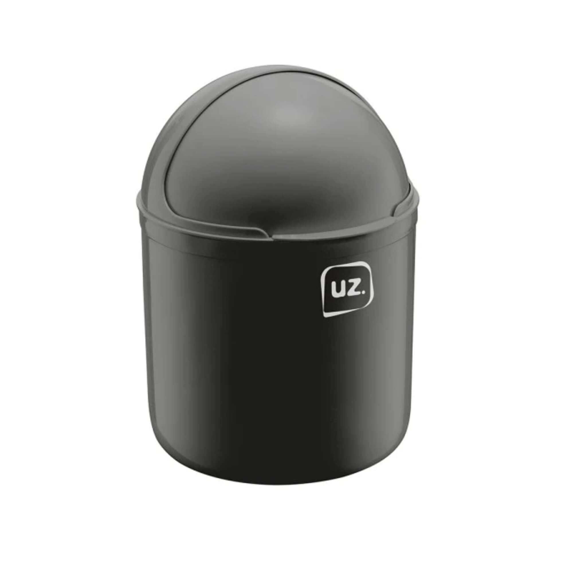Lixeira de Pia 4 Litros Preto UZ Utilidades - UZ350-PR