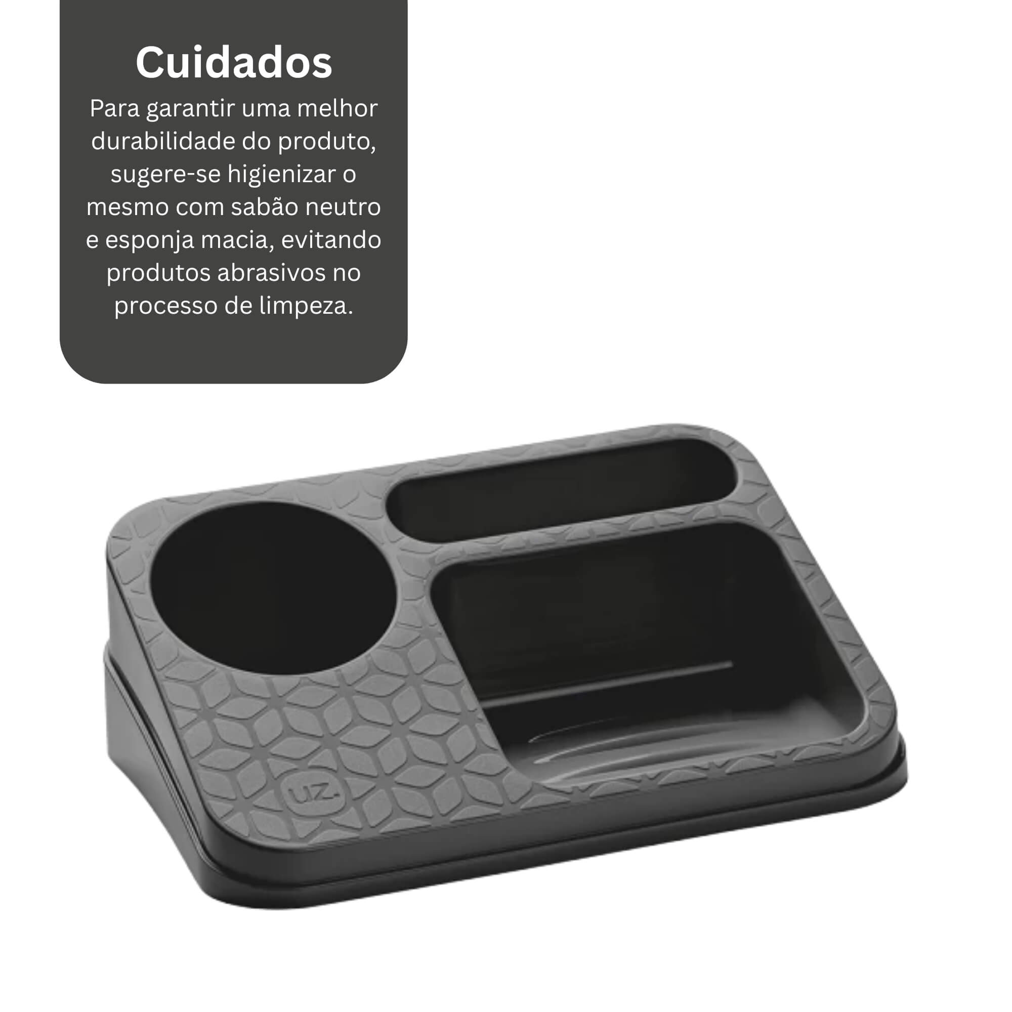 Organizador de Pia Premium Preto UZ Utilidades - UZ395-PR