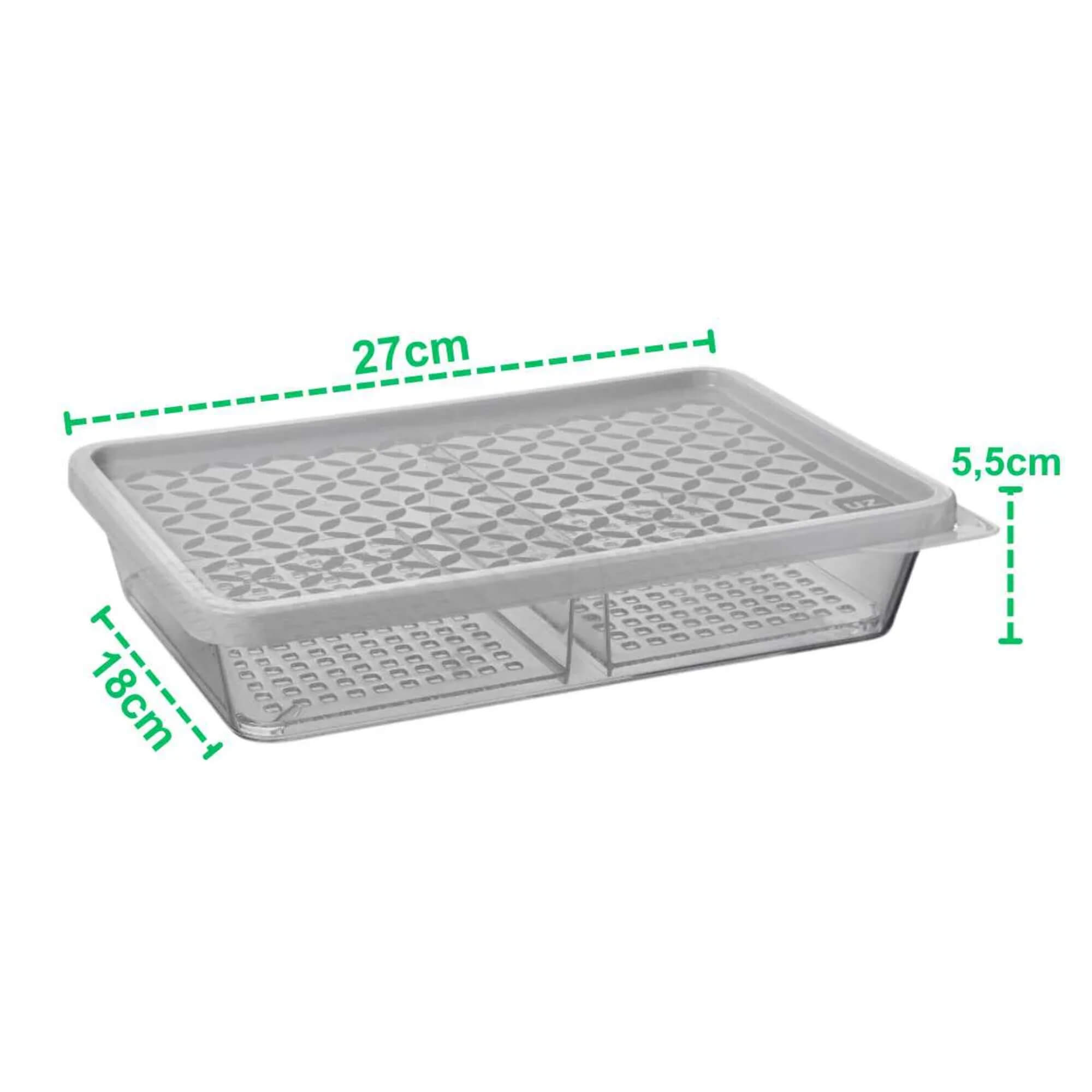Porta Frios Transparente com Tampa de Plástico UZ Utilidades - UZ428-TR