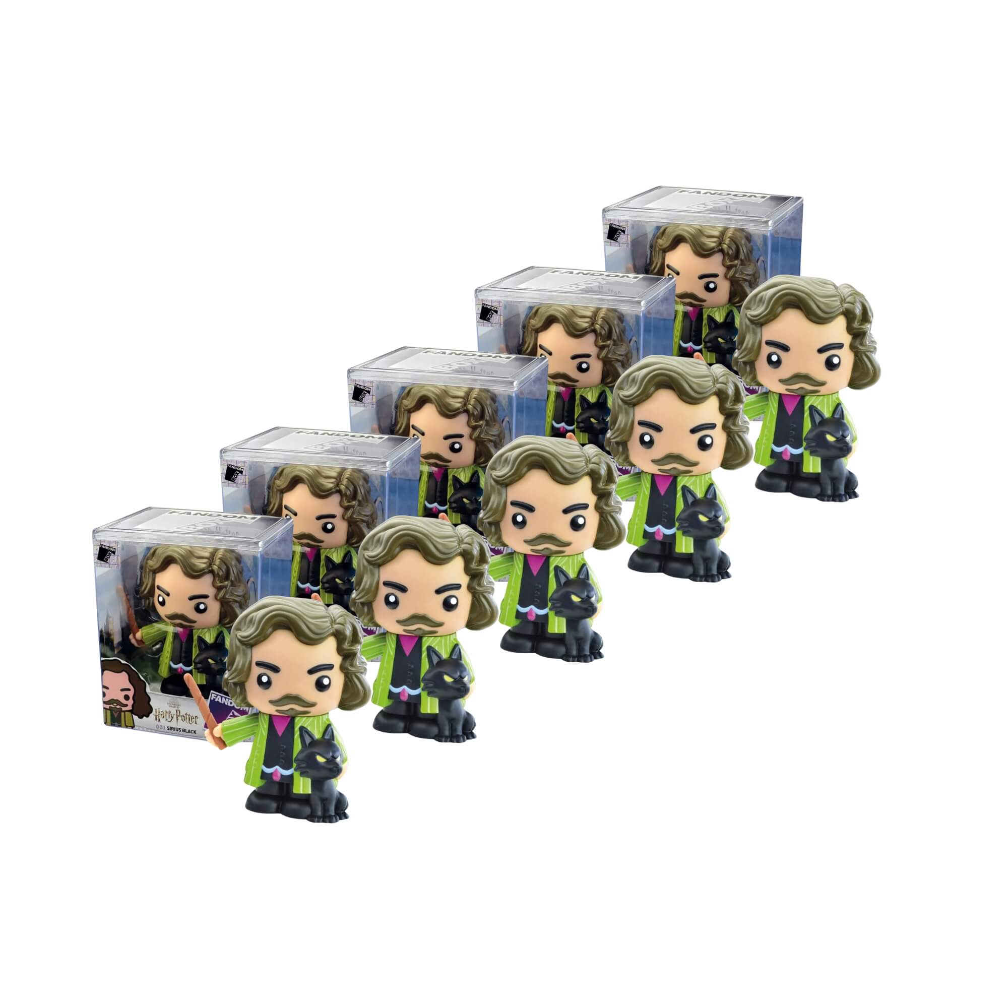COMP Kit c/ 5 Bonecos Fandom Box Sirius Black Saga Harry Potter Vinil Atóxico 16cm Líder - 3459