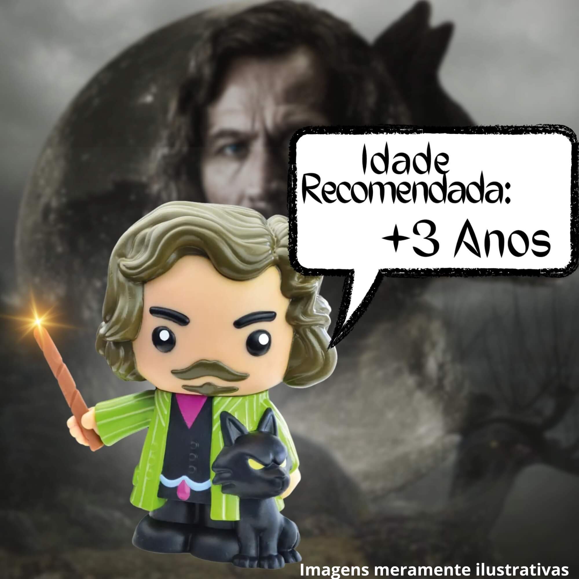 COMP Kit c/ 5 Bonecos Fandom Box Sirius Black Saga Harry Potter Vinil Atóxico 16cm Líder - 3459