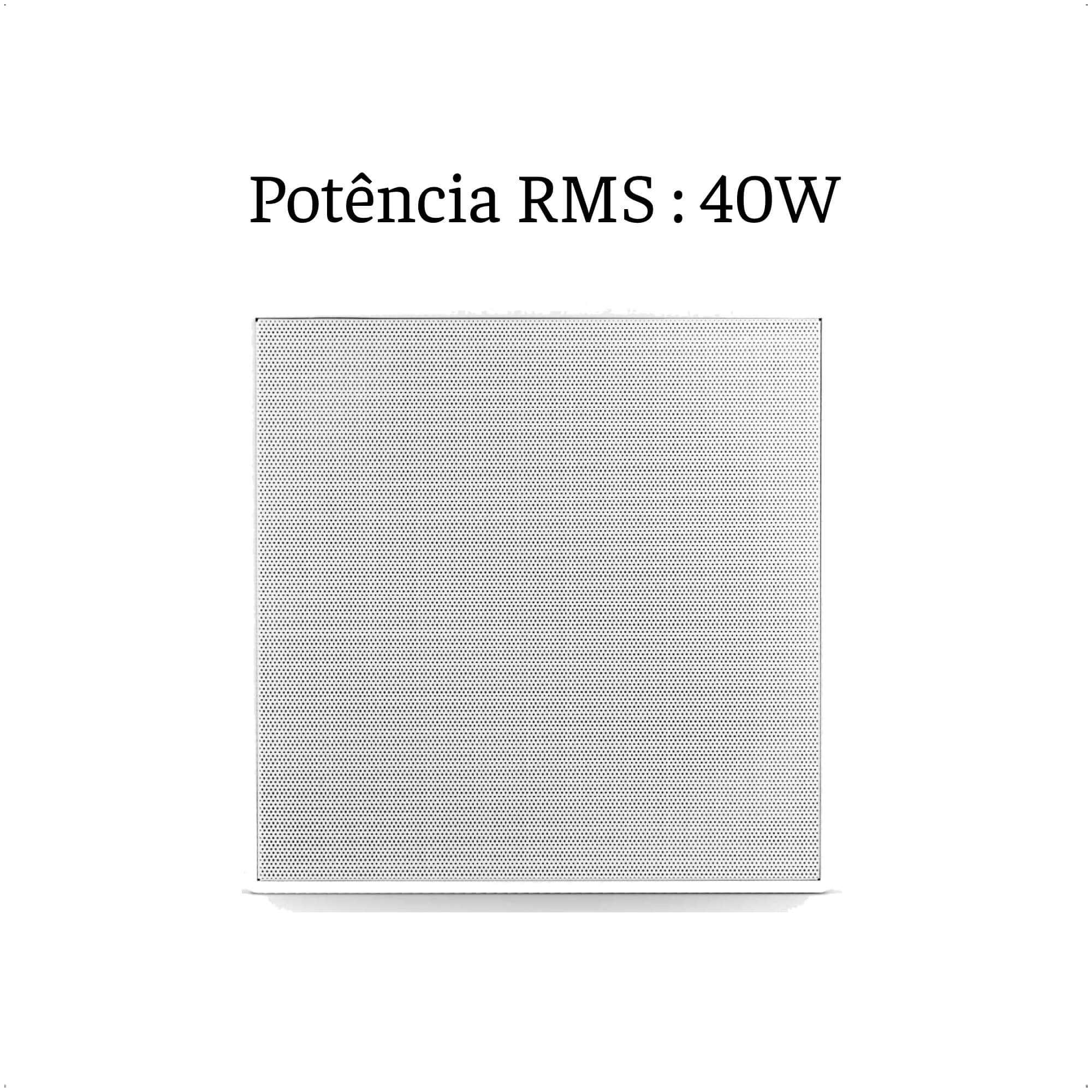 COMP Kit Som Ambiente Slim 2700 Teto Gesso Embutir Frahm + 6 Arandelas Brancas