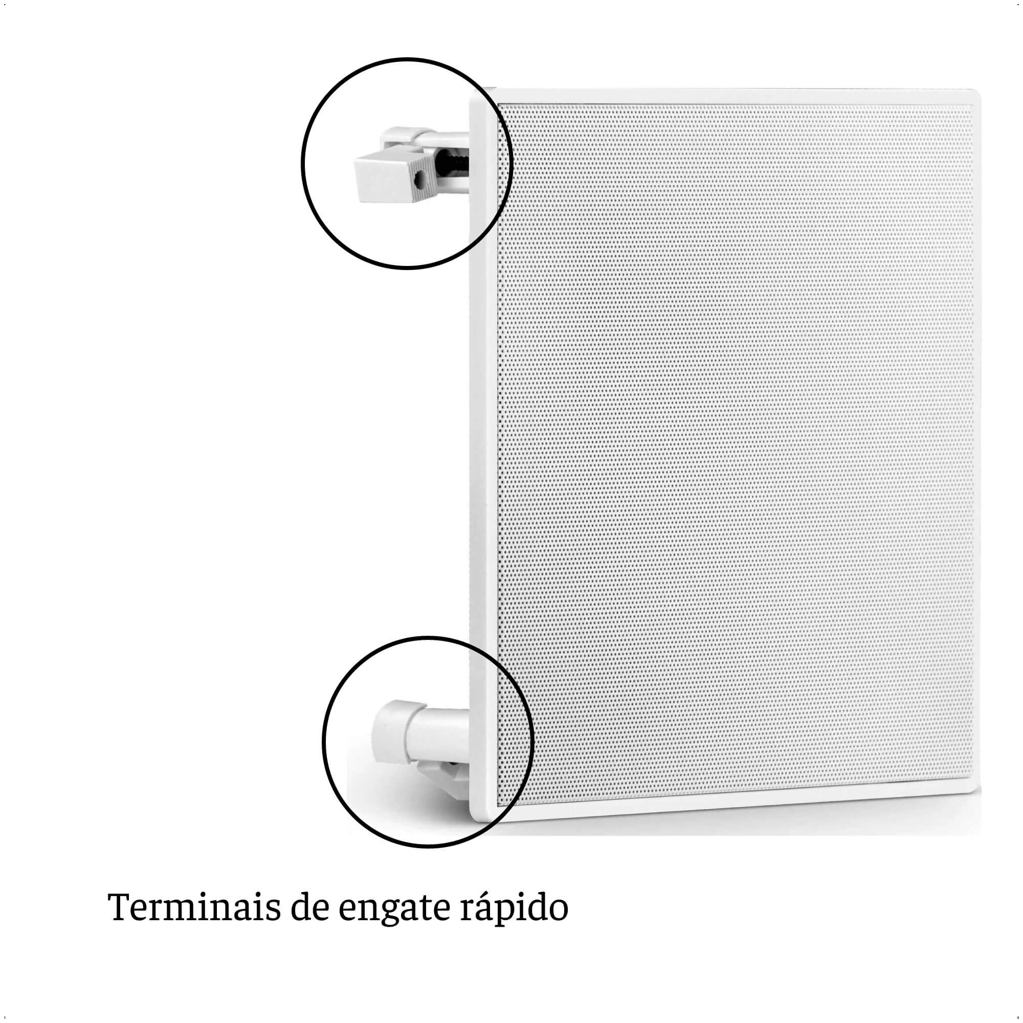 COMP Som Ambiente Frahm + 6 Arandelas Teto Gesso + Receiver Bluetooth - Frahm