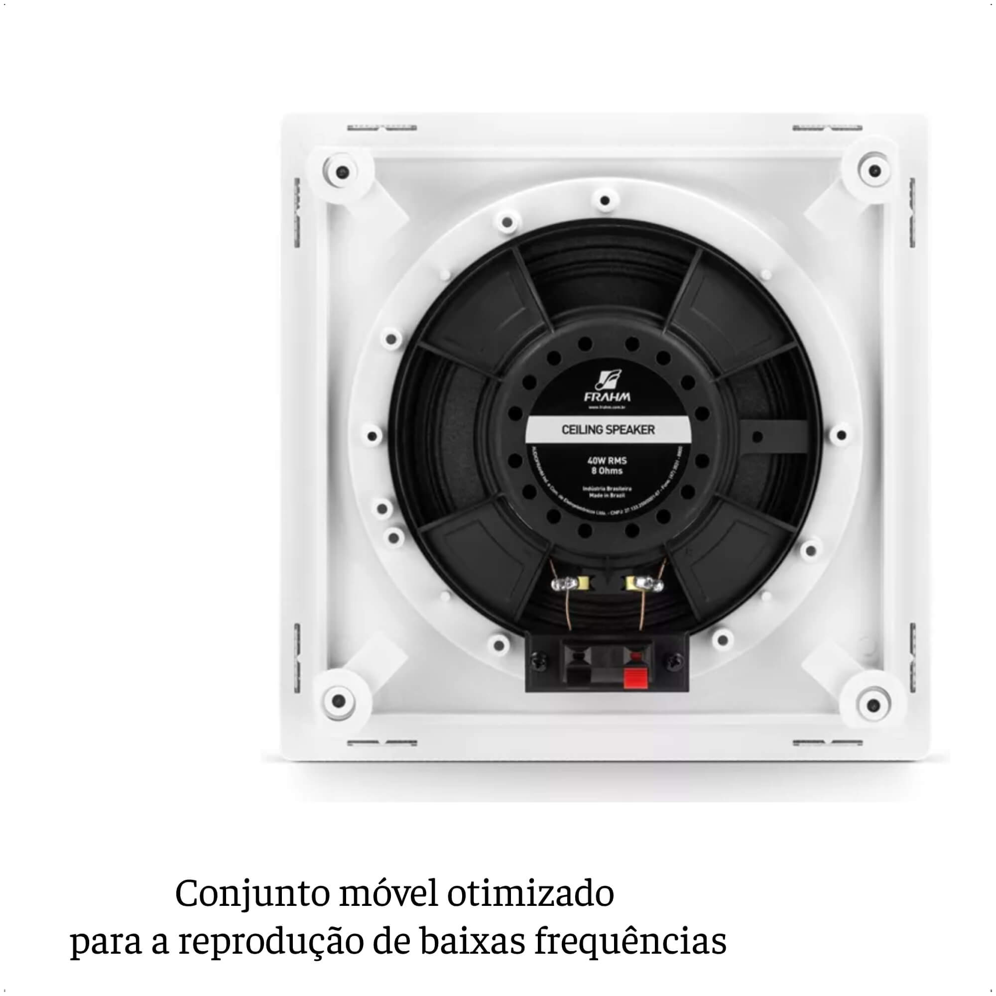 COMP Som Ambiente Frahm + 6 Arandelas Teto Gesso + Receiver Bluetooth - Frahm