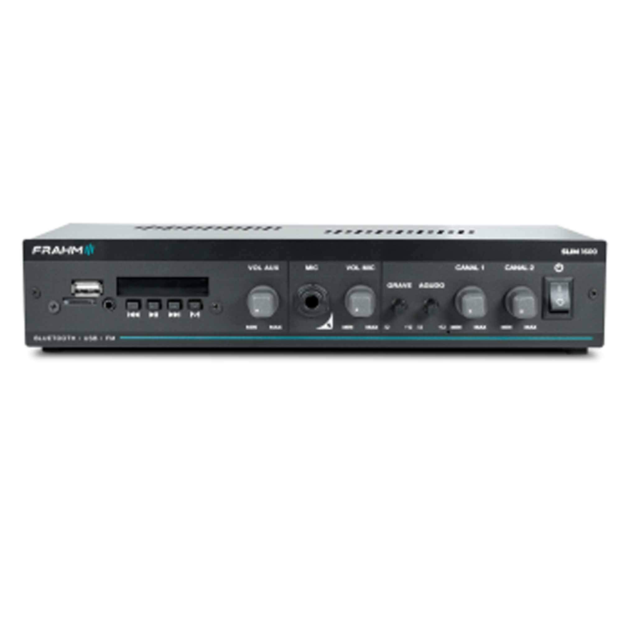 COMP Som Ambiente Frahm + 6 Arandelas Teto Gesso + Receiver Bluetooth - Frahm
