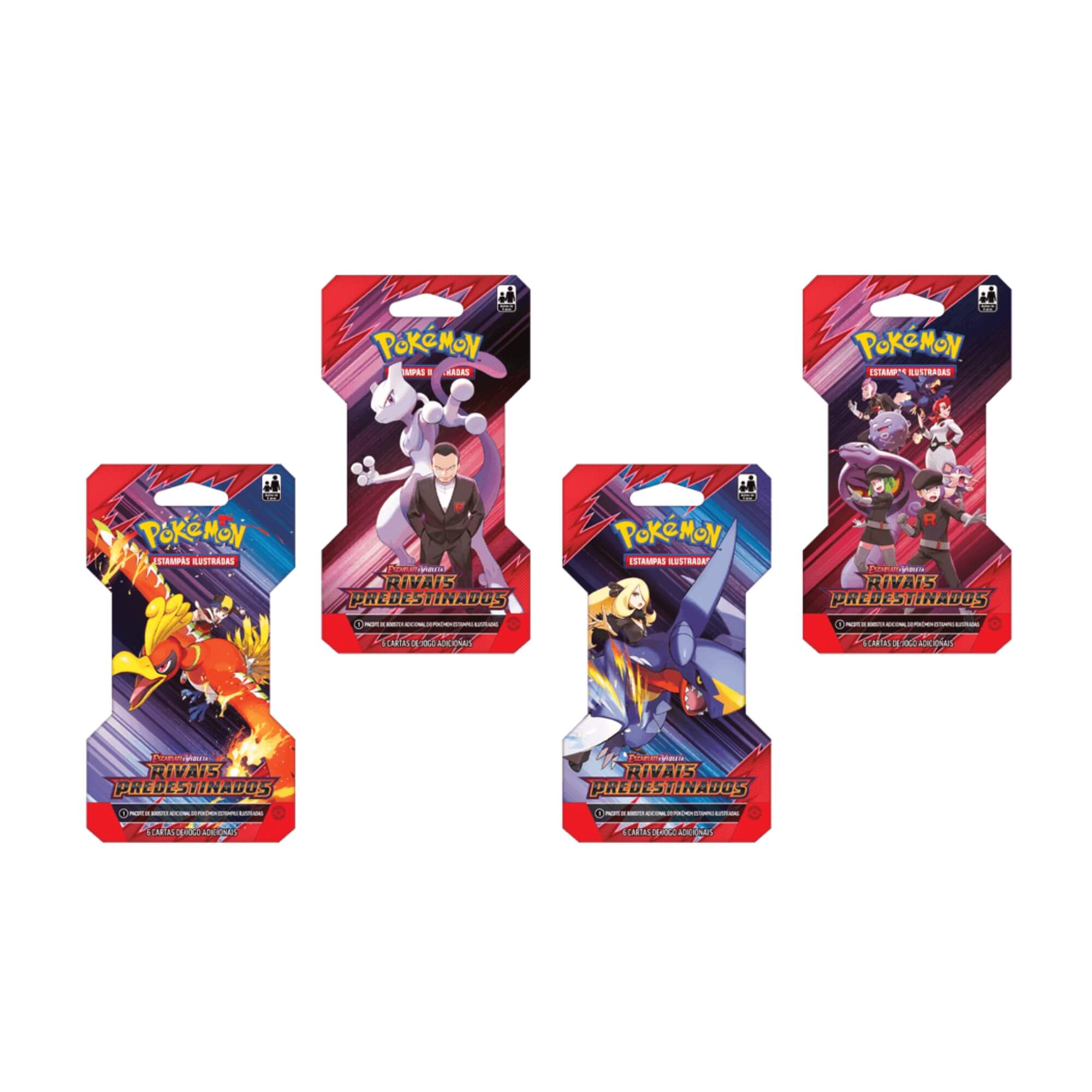 Pokemon EV10 Blister Unitário Rivais Predestinados Caixa com 24 Unidades Copag - 35557