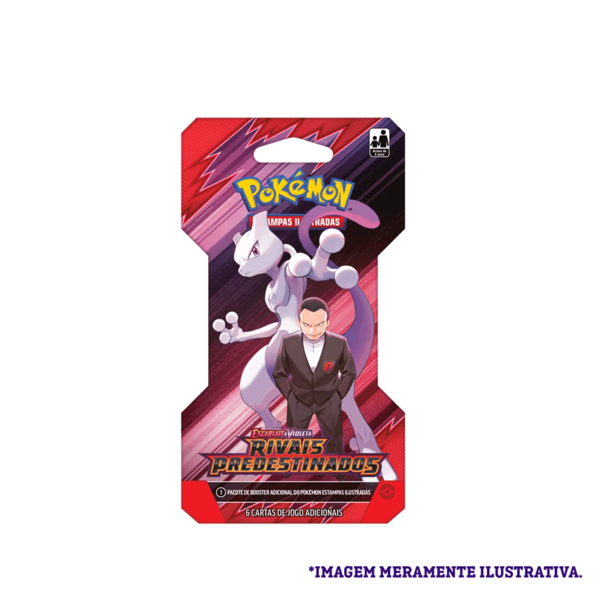 Pokemon EV10 Blister Unitário Rivais Predestinados Caixa com 24 Unidades Copag - 35557