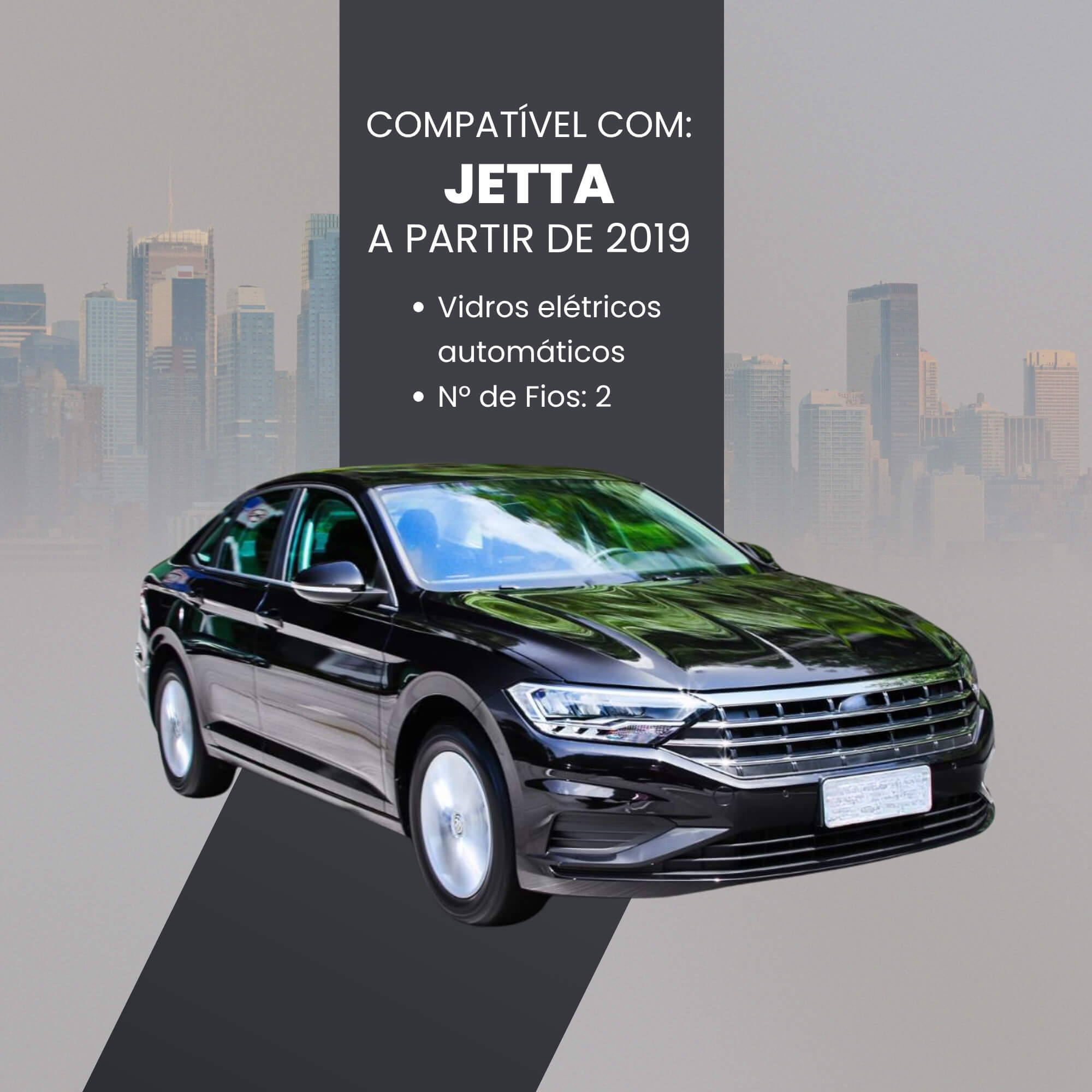 Módulo Automação de Vidros + Teto-Solar compatível c/ Jetta A partir de 2019 Tury - PRO1.4DZ