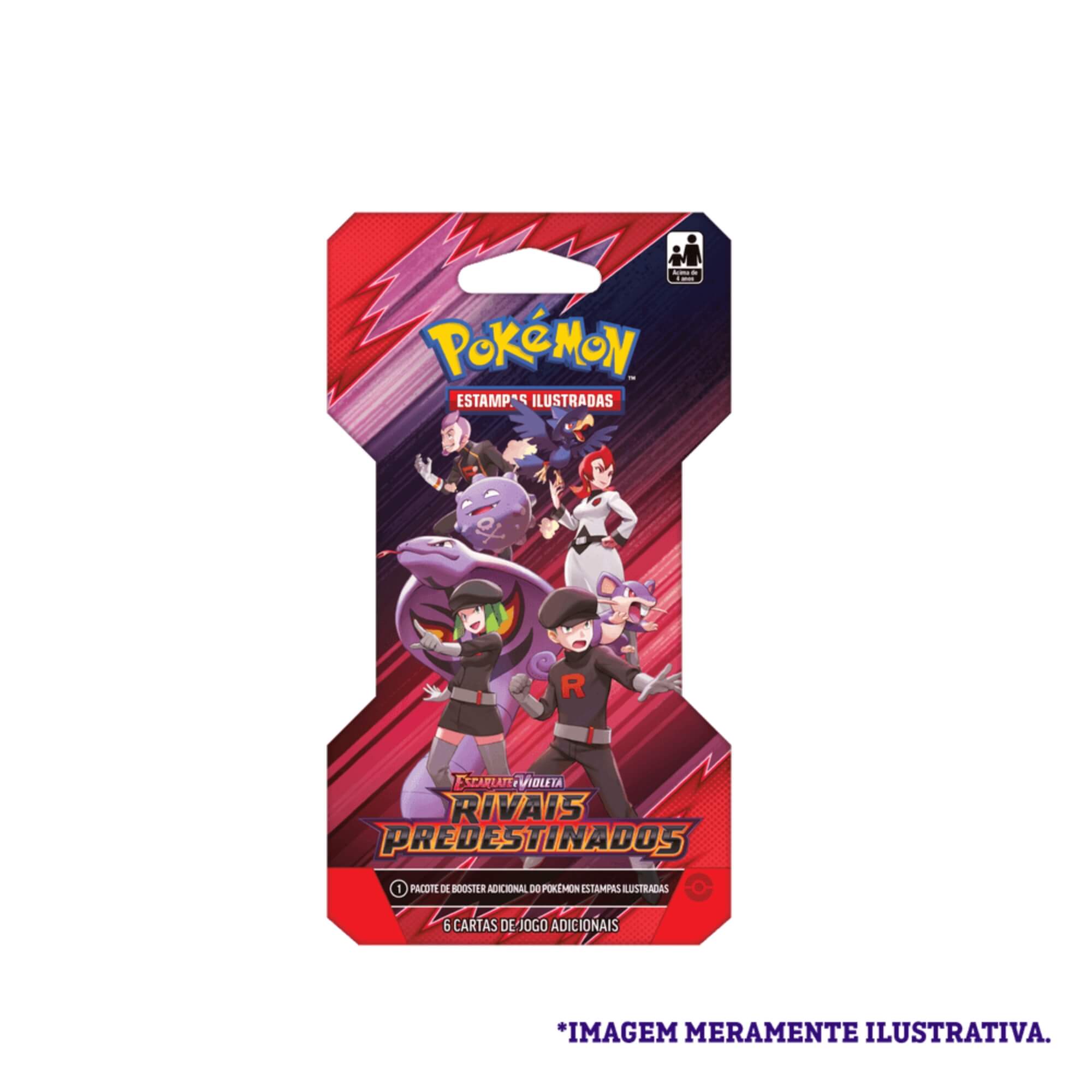 Unidade Pokemon EV10 Blister Unitário Rivais Predestinados 1 Pacote com 6 Cartas Copag - 35557