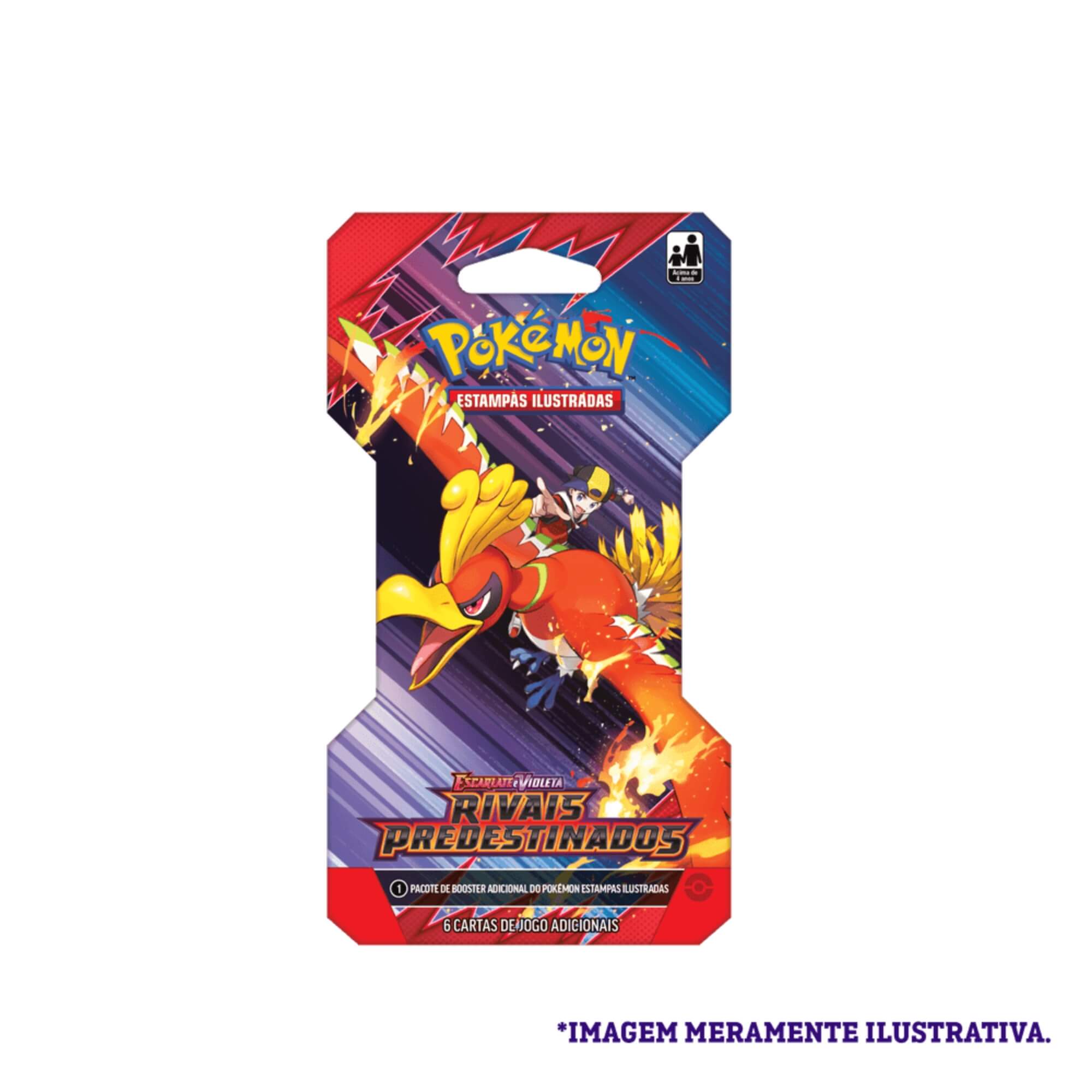 Unidade Pokemon EV10 Blister Unitário Rivais Predestinados 1 Pacote com 6 Cartas Copag - 35557