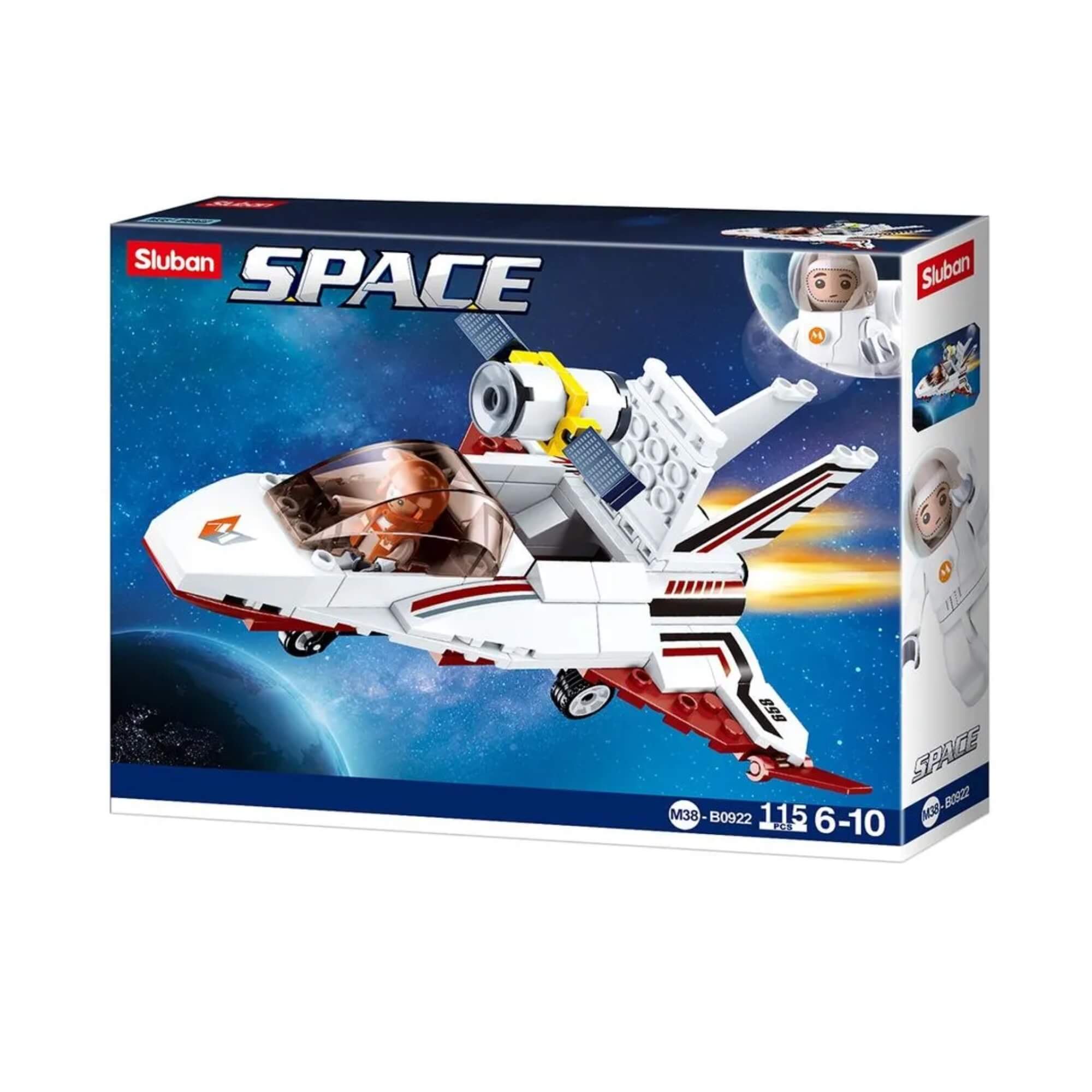Brinquedo Nave Espacial Com 115 Peças Cubic Blocos de Montar Multikids - BR1340