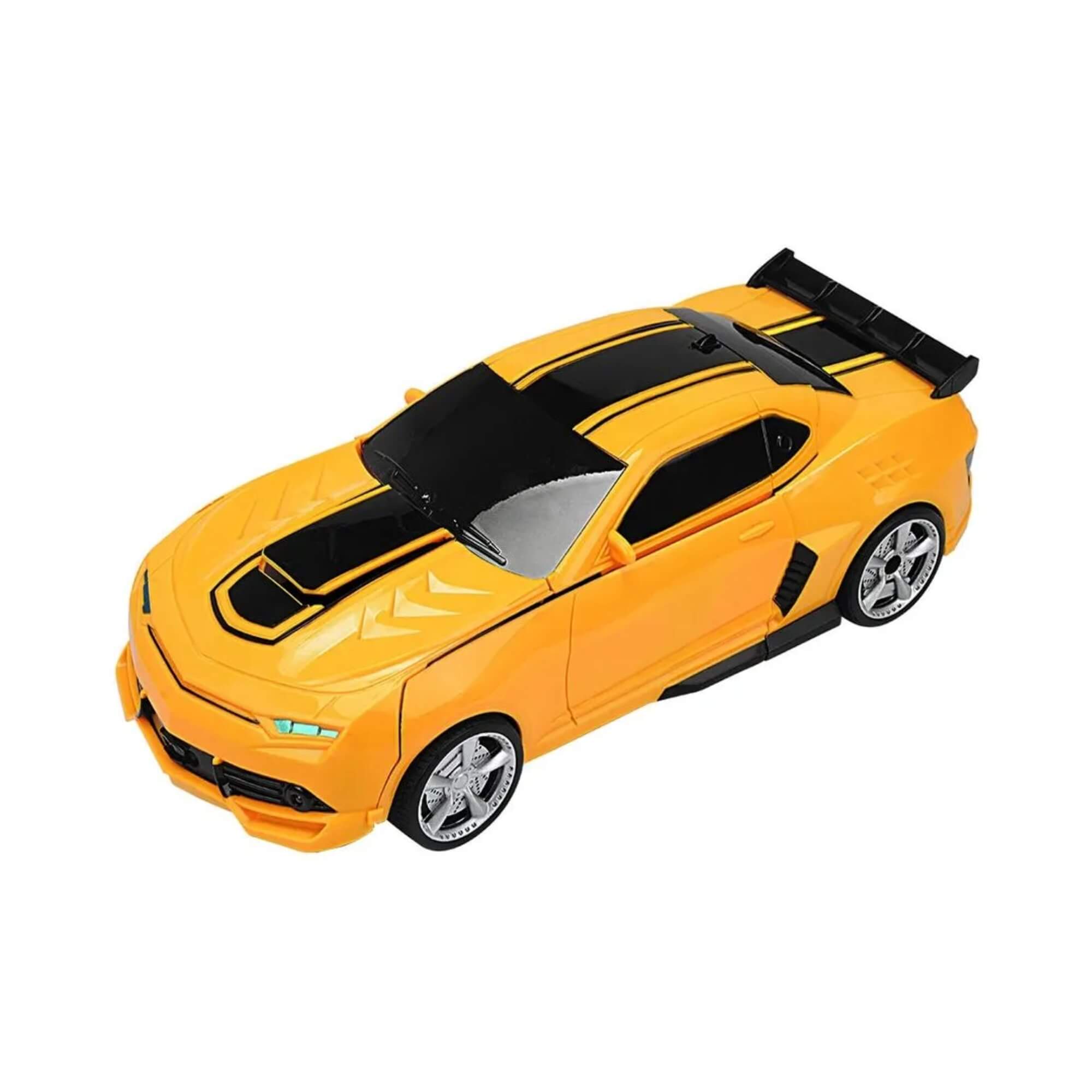 Carrinho Transformável c/ Controle Remoto Megaformers Auto Saturn Amarelo Multikids - BR1653