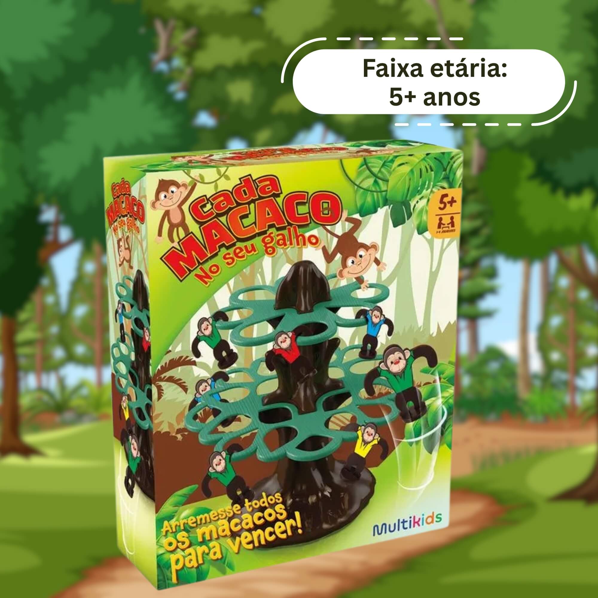 Jogo Cada Macaco no Seu Galho c/ Lançadores e Plataforma Multikids - BR1775