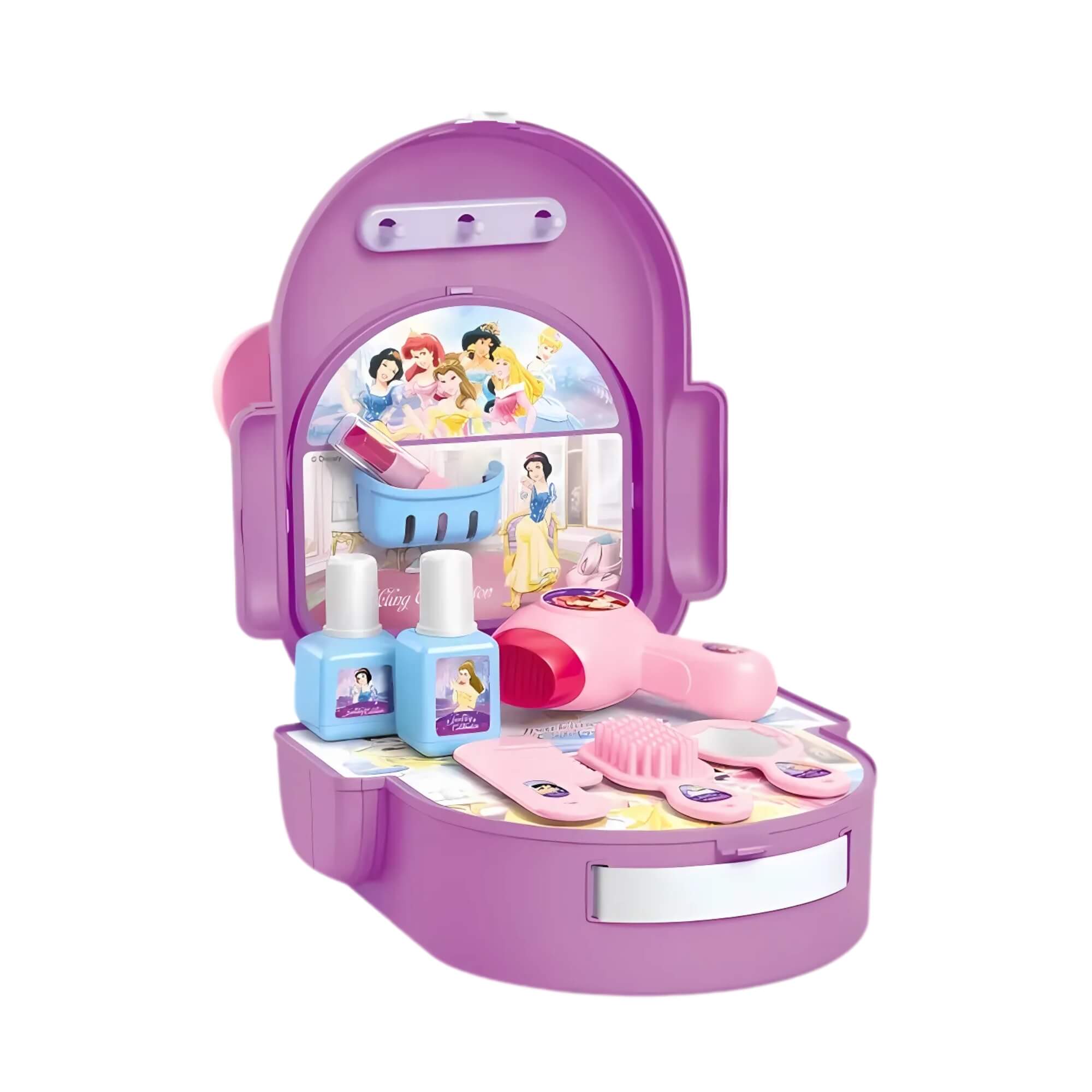 Brinquedo Mochila de Beleza Infantil Disney Princesas com Acessórios 2 em 1 Multikids - BR2190