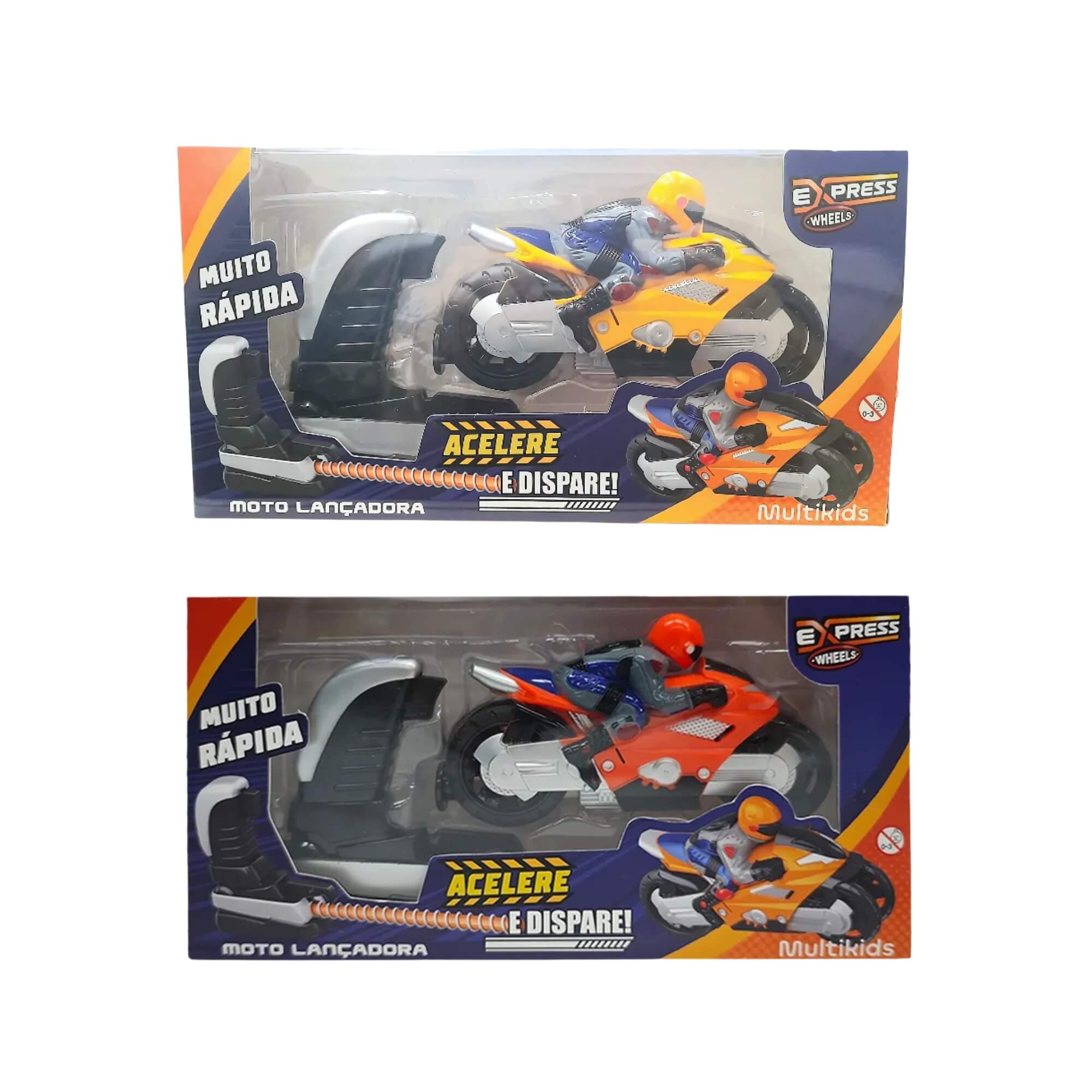Brinquedo Infantil Sortido e Unitário Express Wheels Moto Lançadora Multikids - BR2230