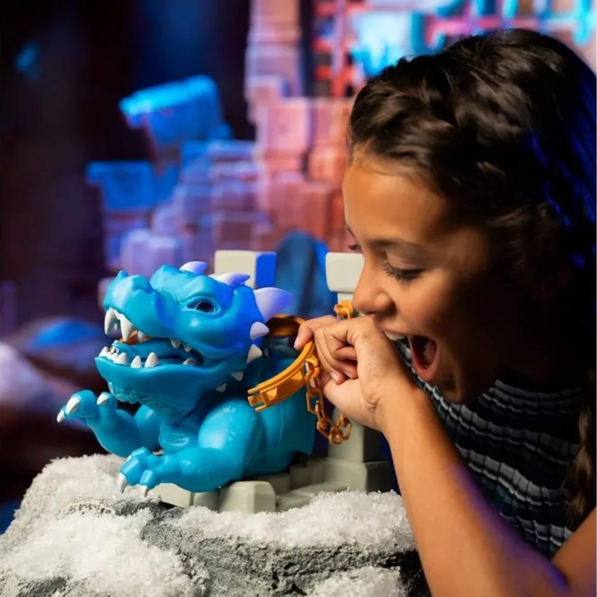 Brinquedo Fantoche de Plástico Dragão Shard com Som e Animação Azul Multikids - BR2266