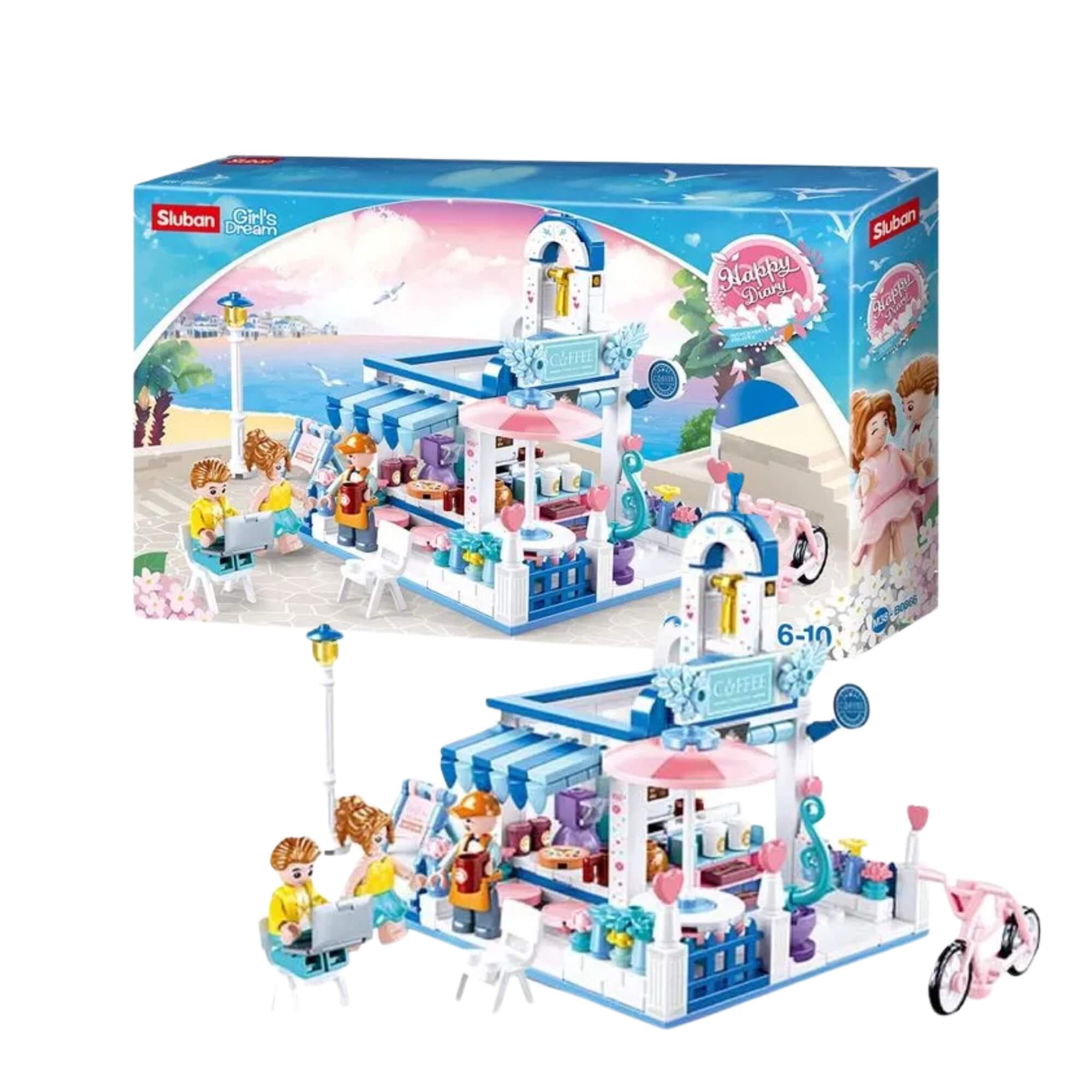 Brinquedo Infantil Blocos de Montar Cafeteria Cubic 289 Peças Multikids - BR2280