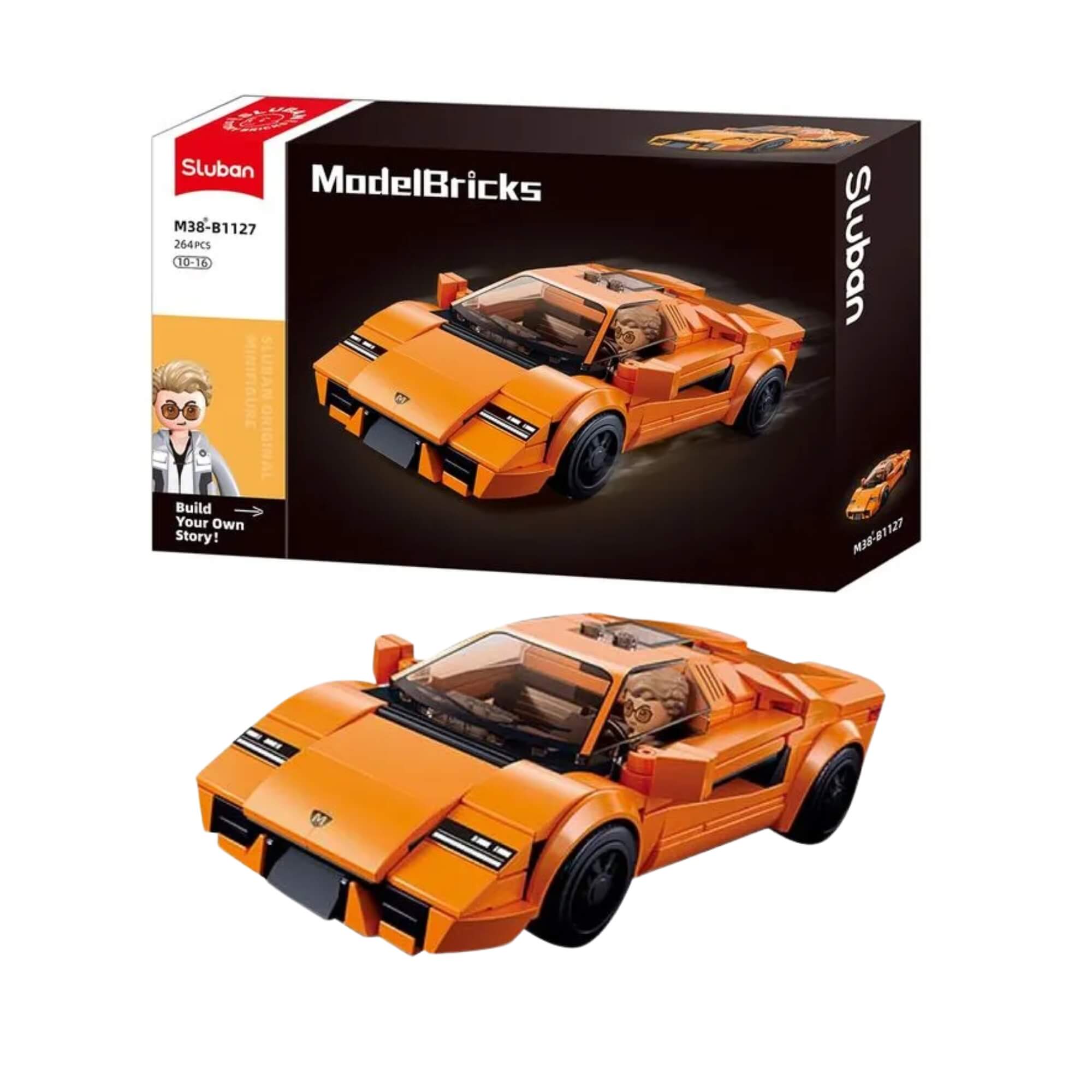 Brinquedo Infantil Bloco de Montar Carro de Corrida com 264 Peças Multikids - BR2283