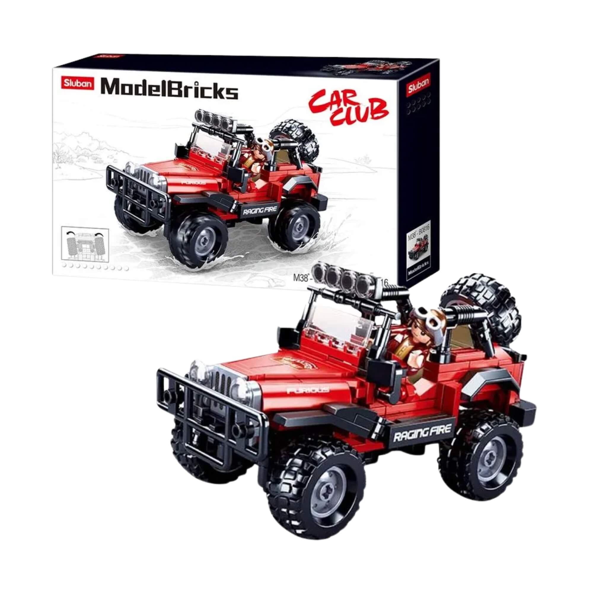 Brinquedo Infantil Blocos de Montar Jeep 253 Peças Cubic Multikids - BR2284