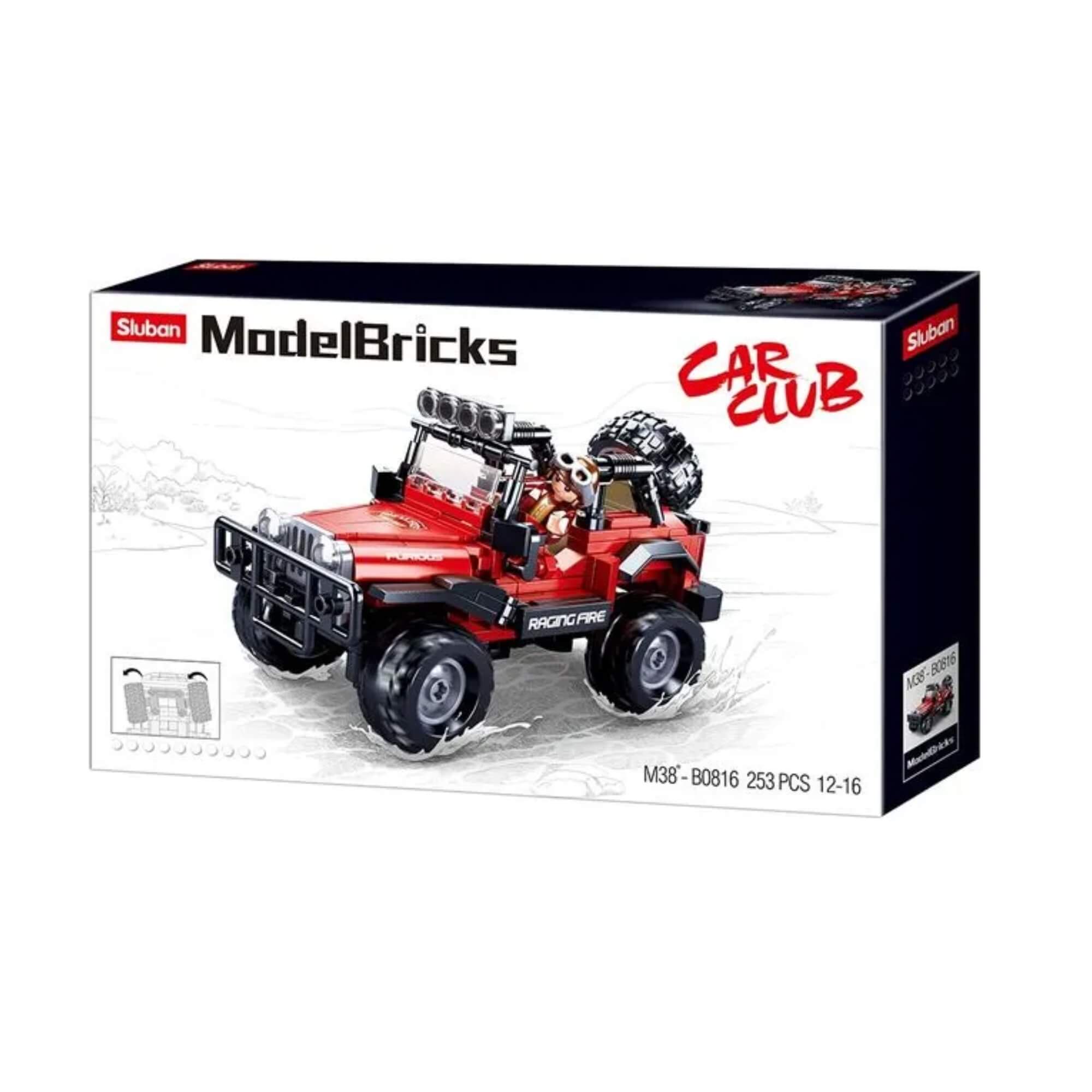 Brinquedo Infantil Blocos de Montar Jeep 253 Peças Cubic Multikids - BR2284