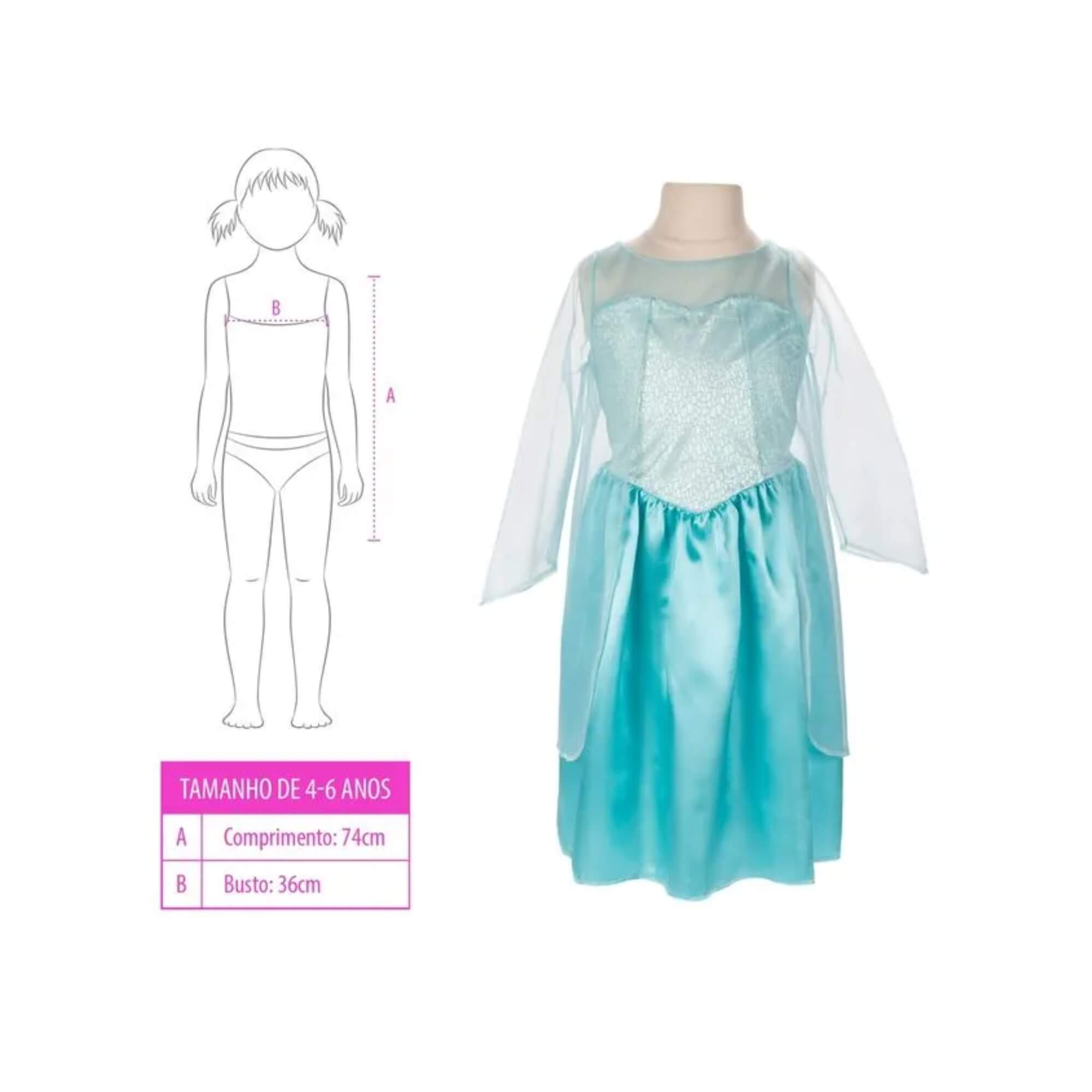 Boneca Disney Frozen Elsa Kit c/ Fantasia, Sapatos e Acessórios Multikids - BR2330