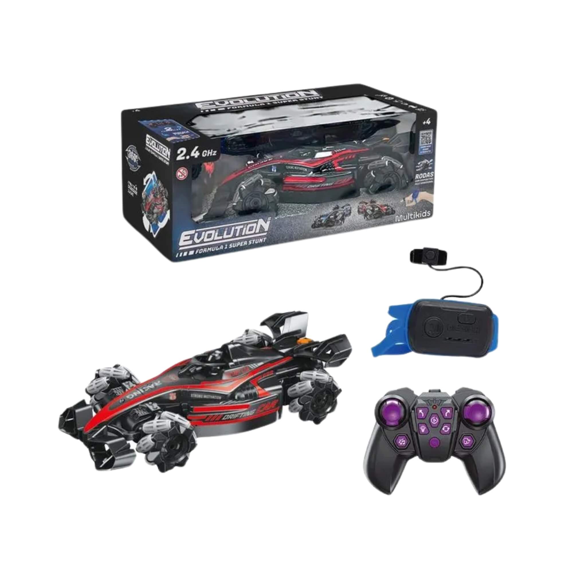 Brinquedo Carro de Fórmula 1 de Controle Remoto Com Luz e Som Multikids - BR2368