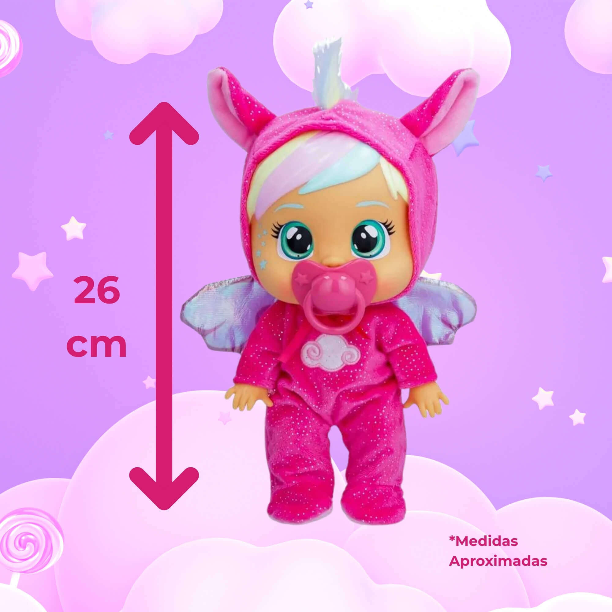 Boneca Cry Babies Loving Care Fitsy Dreamy 26cm Multikids - BR2395
