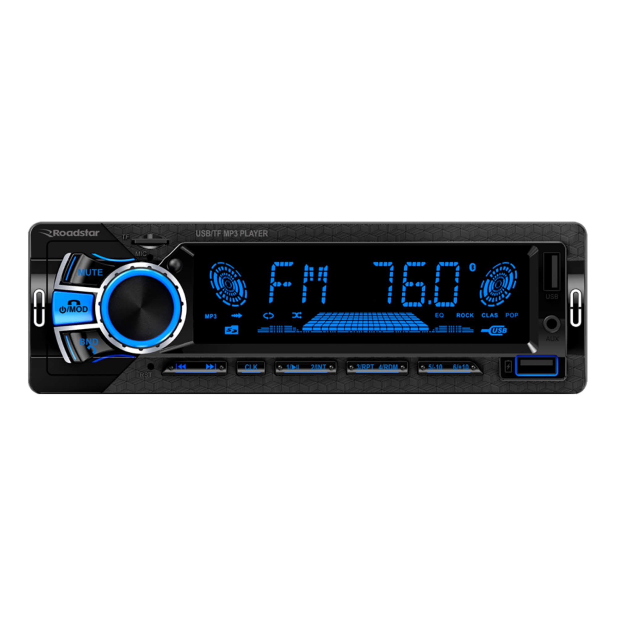 Auto Rádio FM RS-2751BR Plus Entradas Micro SD, Auxiliar e 2 USB´s Roadstar - RS2751BRMI