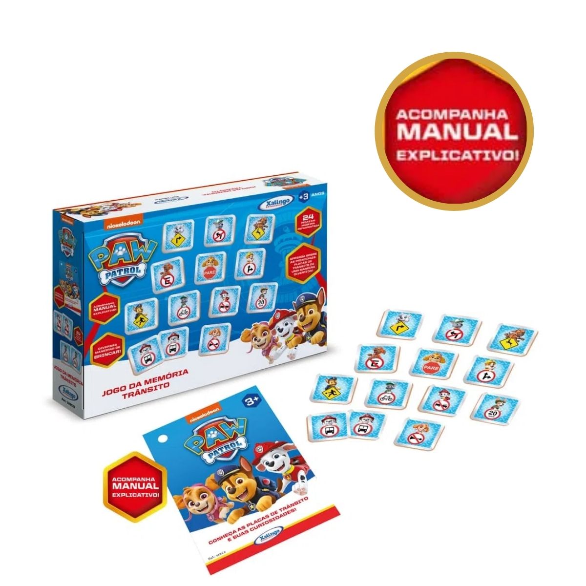 COMP Jogo da Memória Quebra-Cabeça Patrulha Canina MDF  Xalingo 13909 1387.6