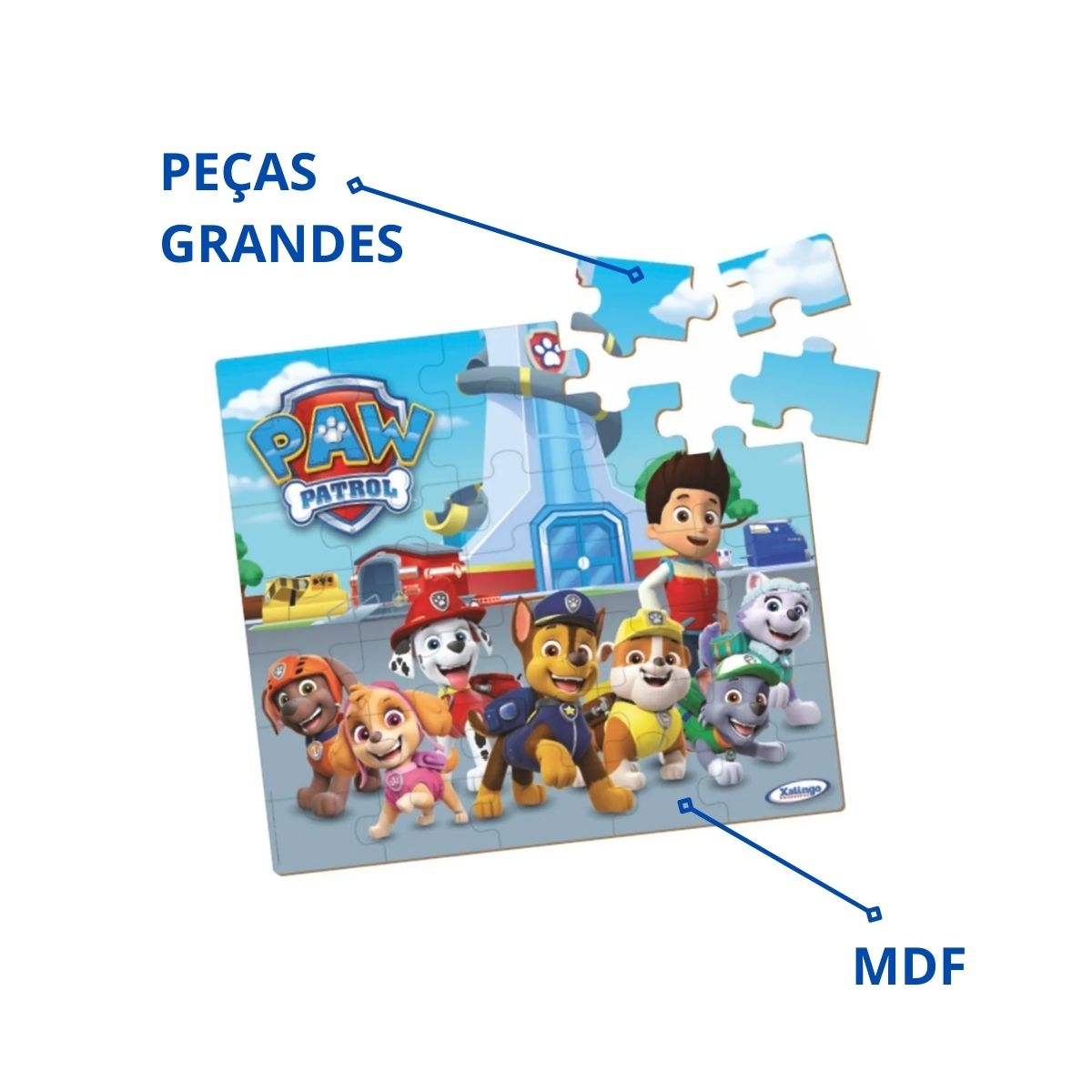 COMP Jogo da Memória Quebra-Cabeça Patrulha Canina MDF  Xalingo 13909 1387.6