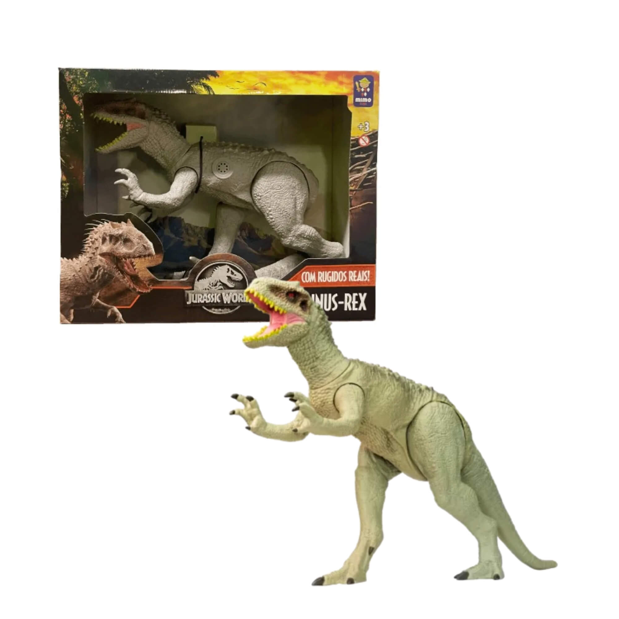 Brinquedo Boneco Dinossauro Indominus Rex Jurassic World Gigante com Som Mimo Toys - 0746