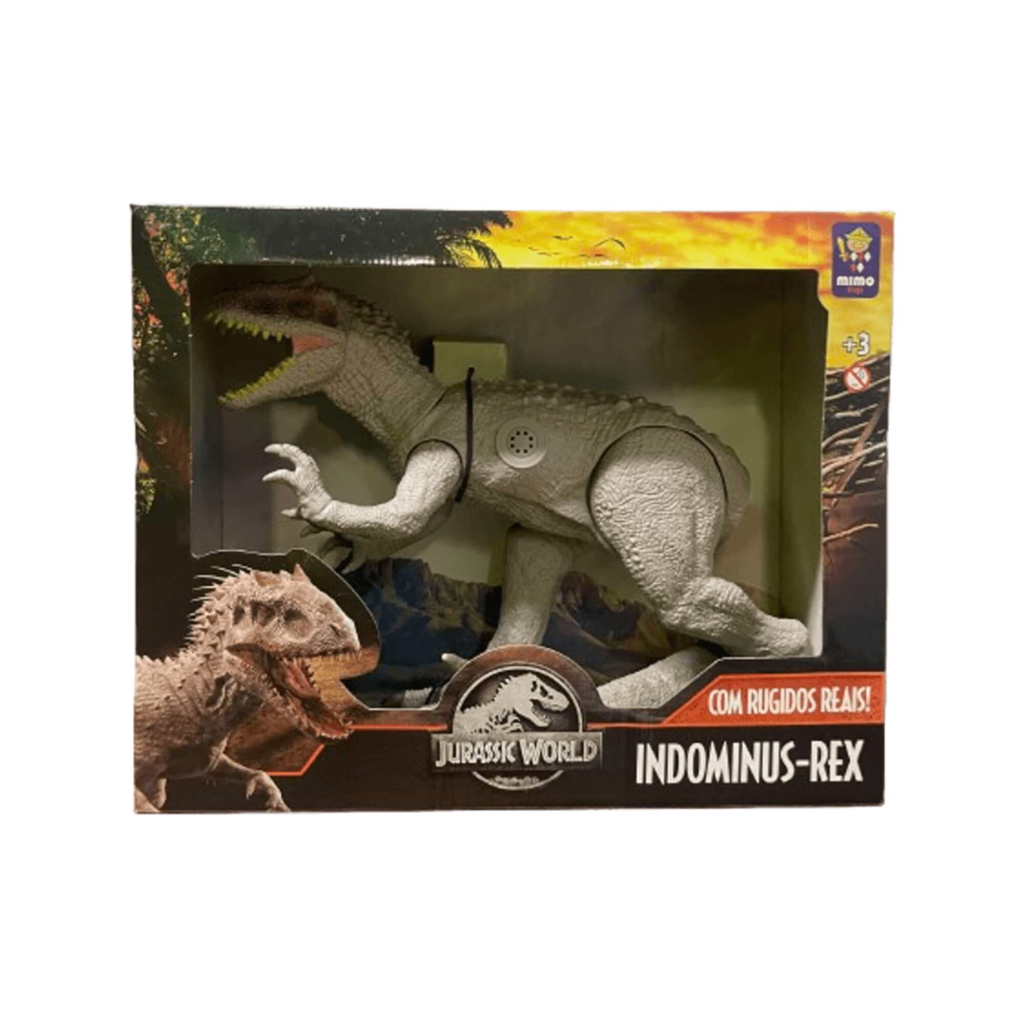 Brinquedo Boneco Dinossauro Indominus Rex Jurassic World Gigante com Som Mimo Toys - 0746