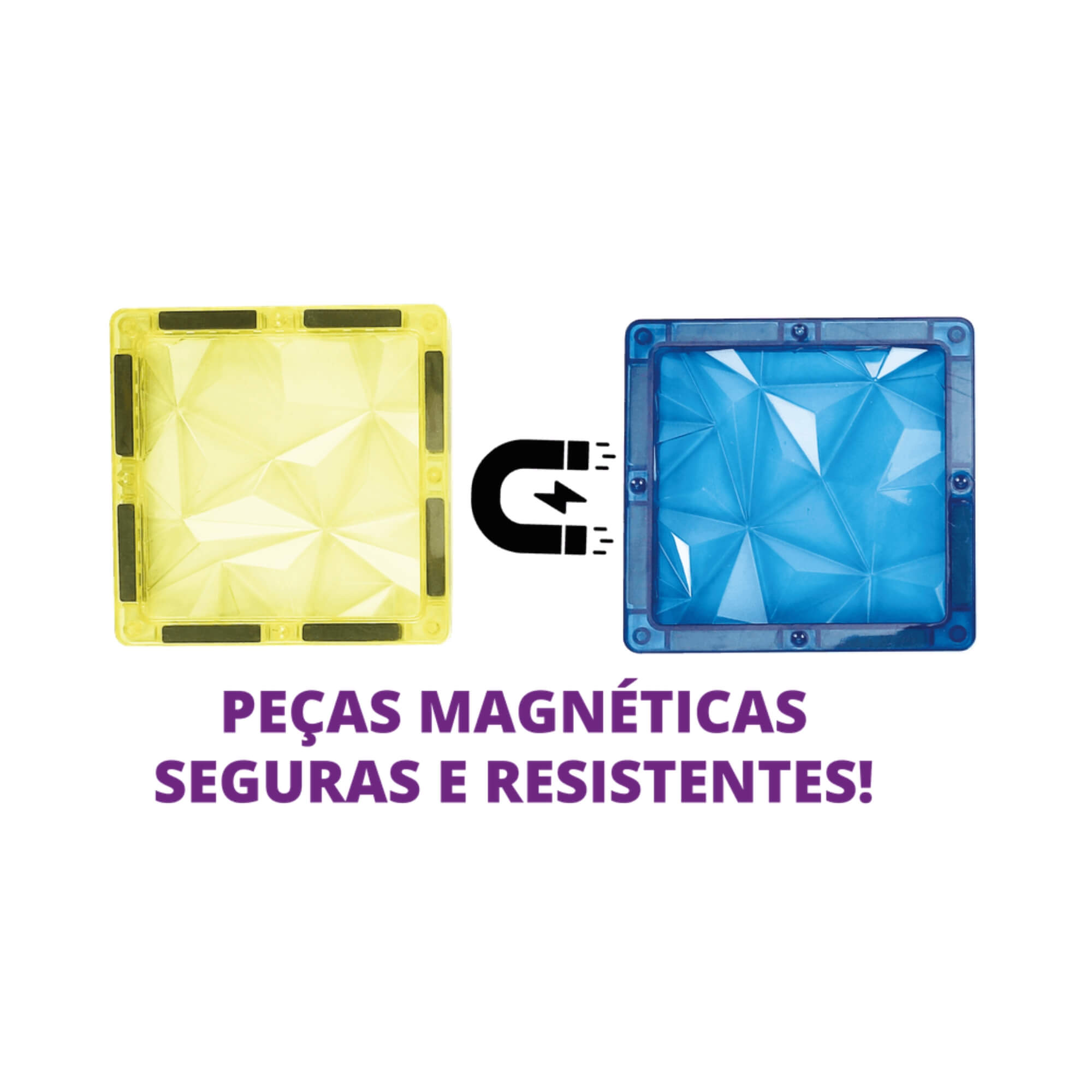 Brinquedo Infantil Brincando de Engenheiro Magnético 44 Peças Xalingo - 63065