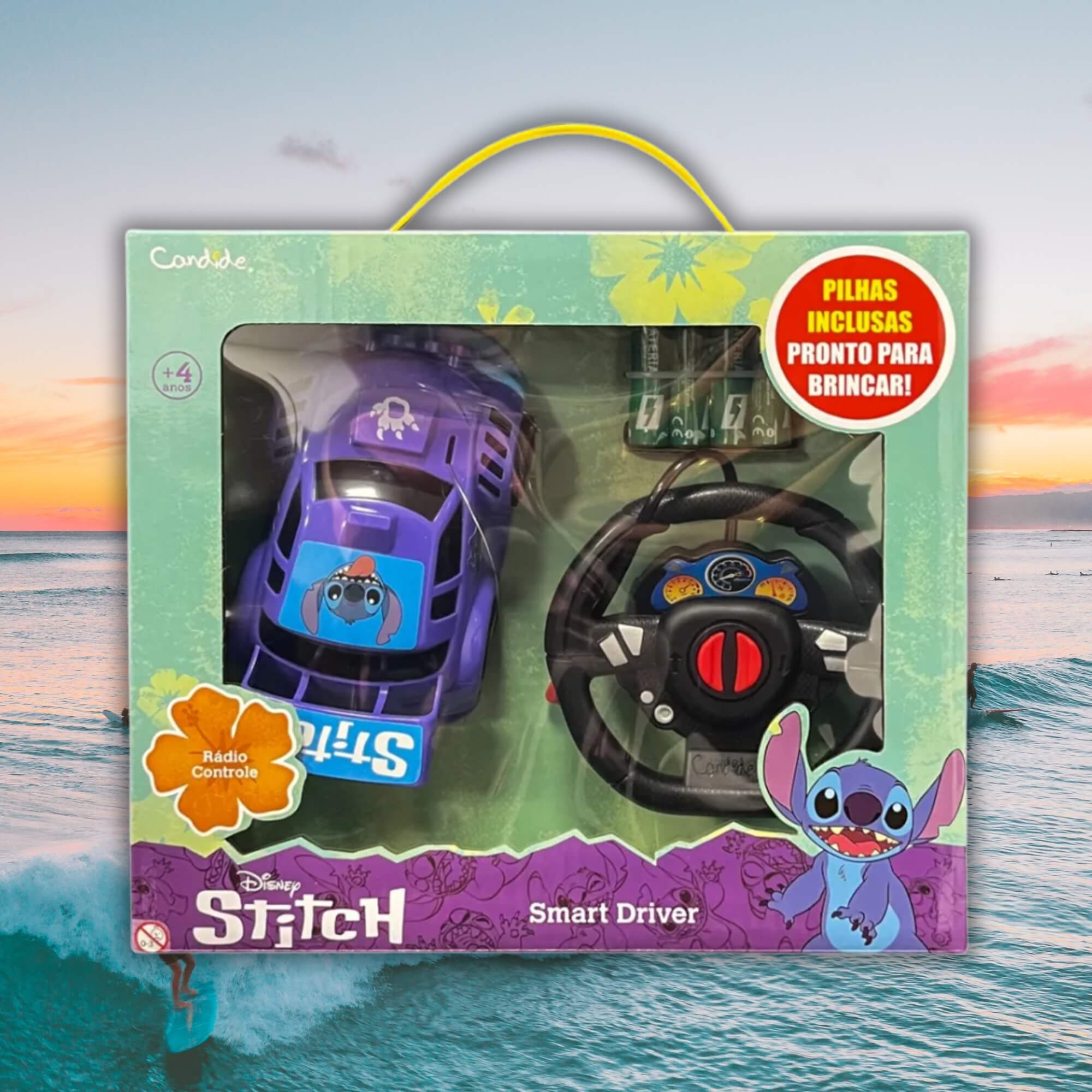 Brinquedo Infantil Carrinho Controle Remoto Stitch Smart Driver Candide - 32002