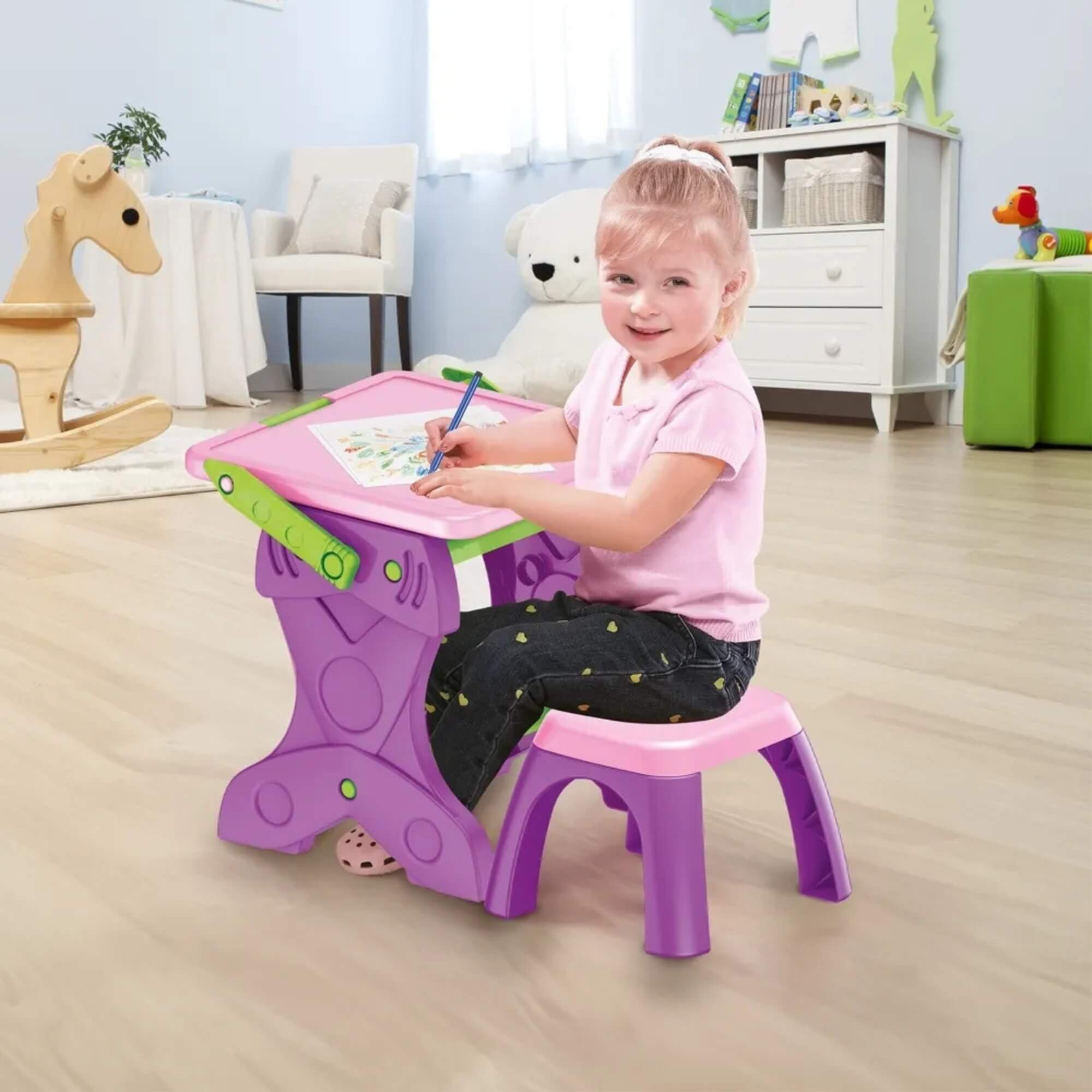 Mesa de Atividades Infantil c/ Banquinho Play e Learn Multikids - BR1766