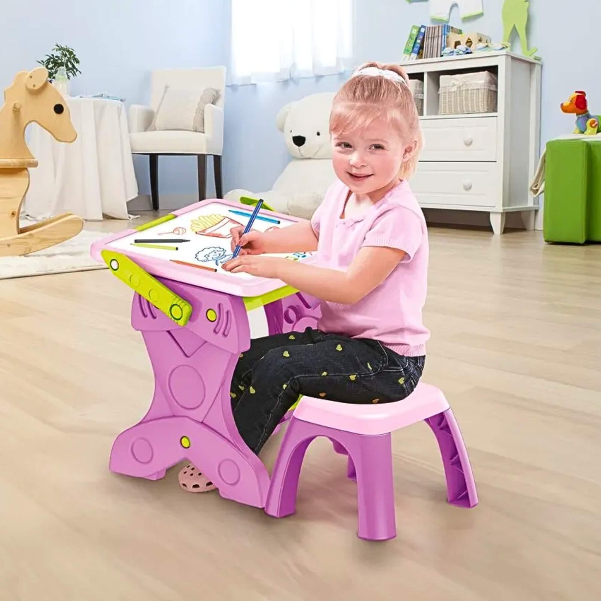 Mesa de Atividades Infantil Banquinho Play e Learn 2 em 1 Multikids BR1766
