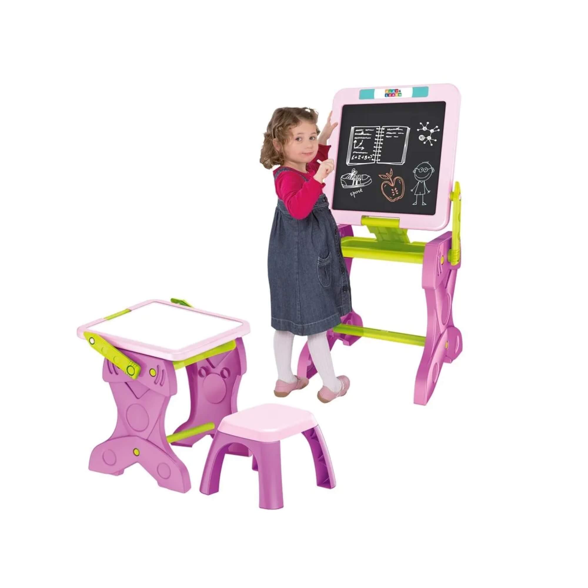 Mesa de Atividades Infantil Banquinho Play e Learn 2 em 1 Multikids BR1766