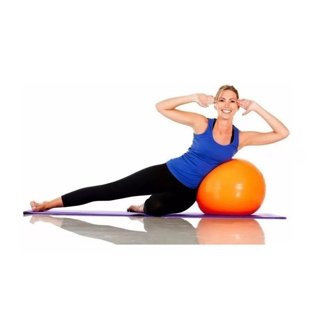 Bola de Ginástica 55cm de Diâmetro Material PVC Laranja Sem Bomba Atrio - ES118