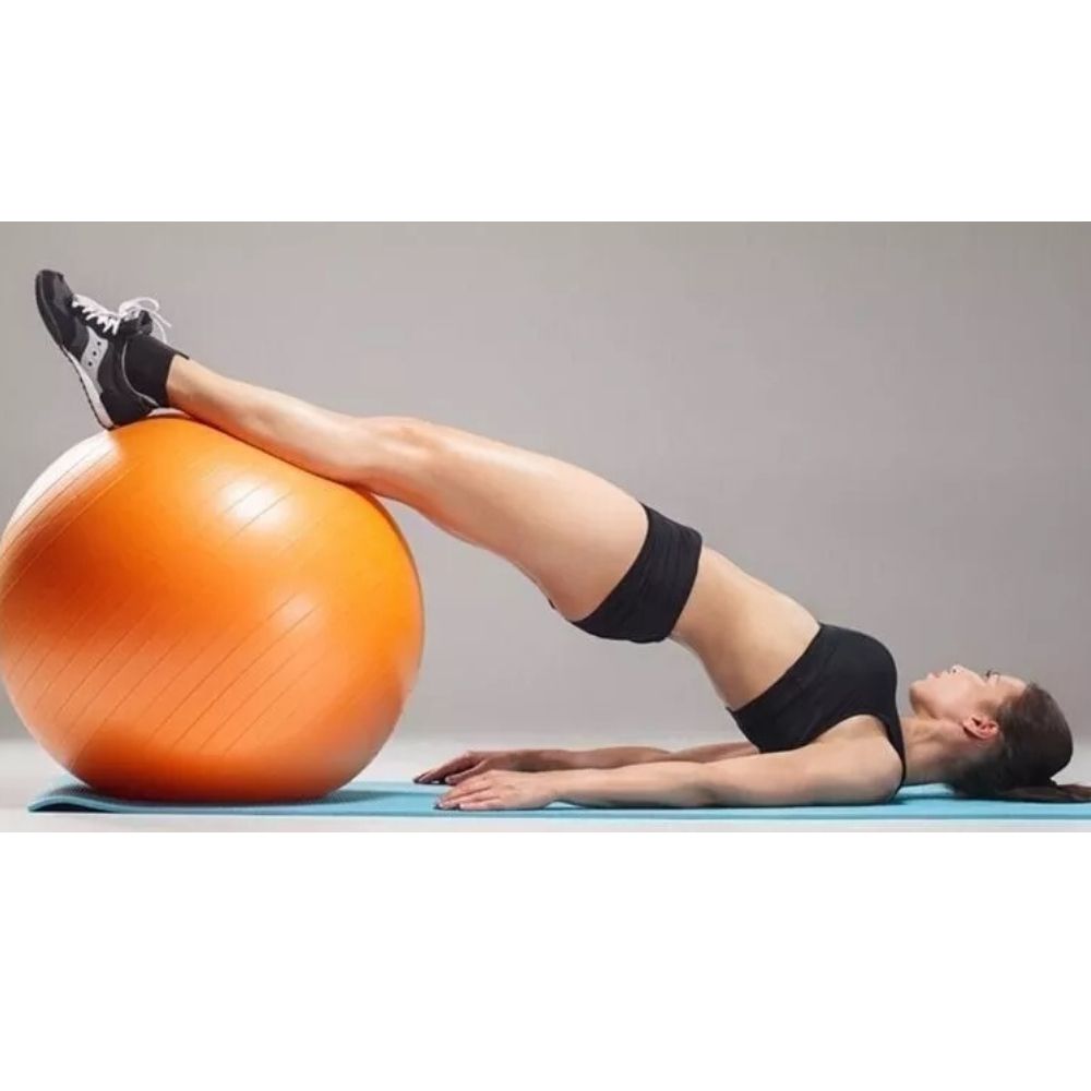Bola de Ginástica 55cm de Diâmetro Material PVC Laranja Sem Bomba Atrio - ES118