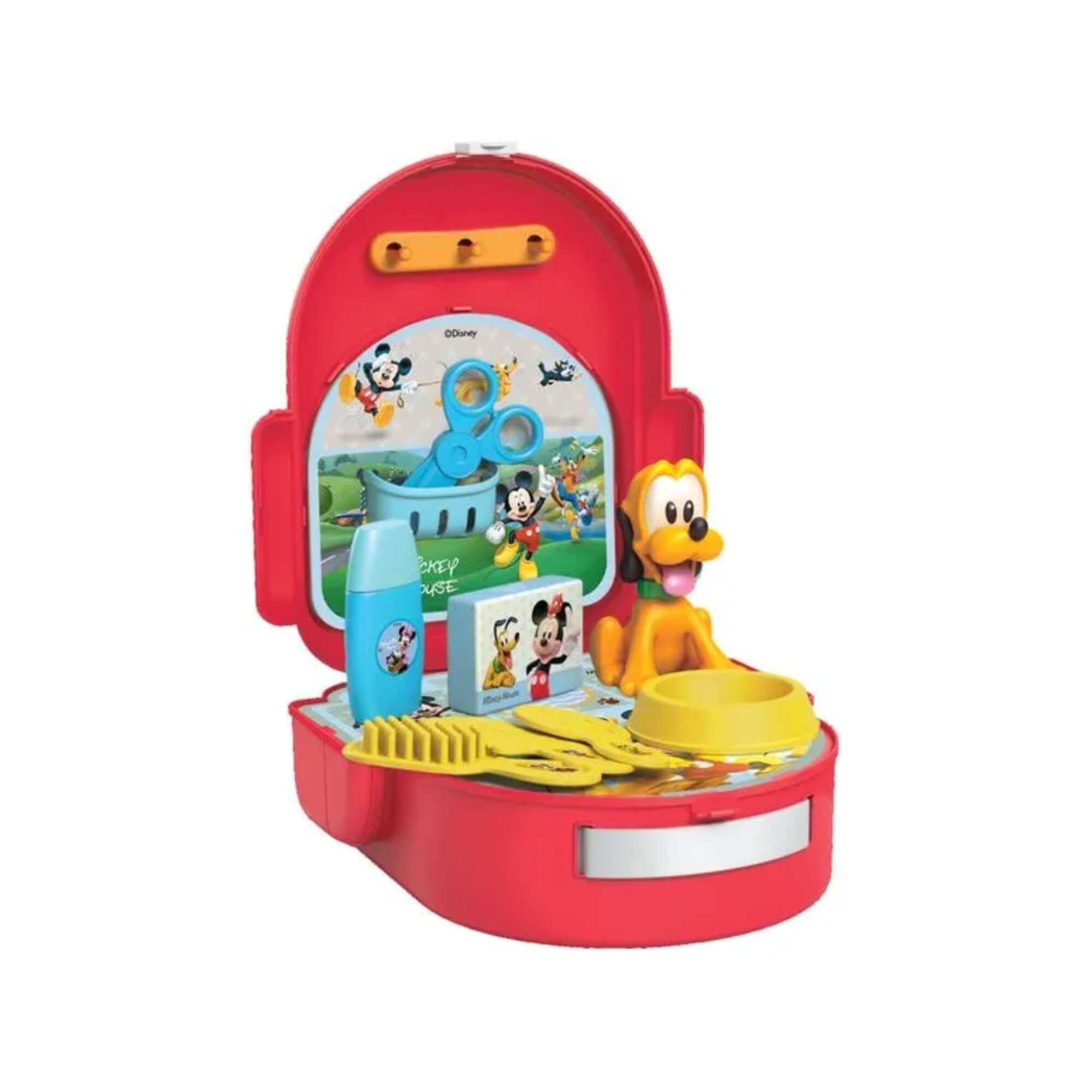 Mochila Pet Shop Infantil com Acessórios Pluto e Mickey Disney Multikids - BR2184