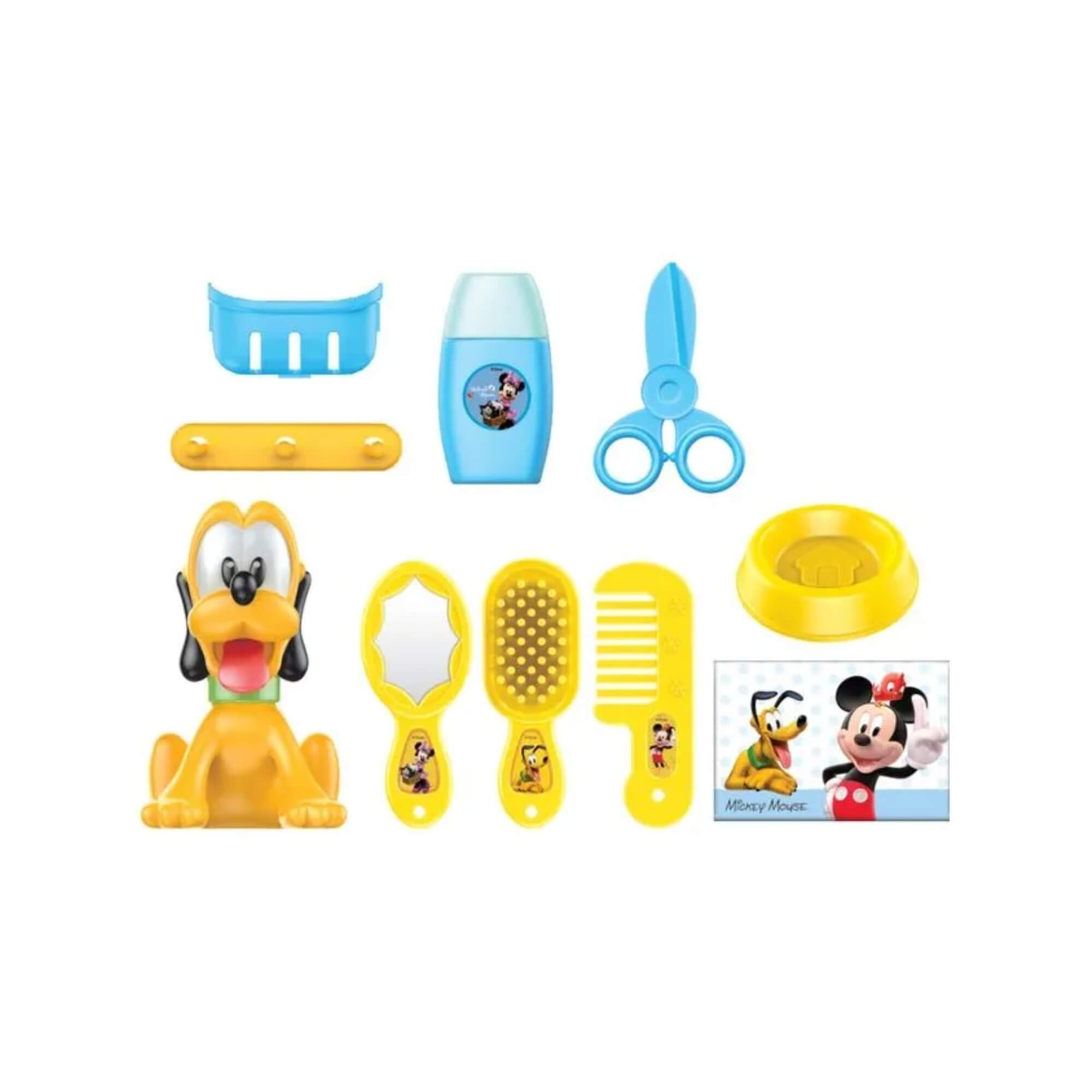 Mochila Pet Shop Infantil com Acessórios Pluto e Mickey Disney Multikids - BR2184