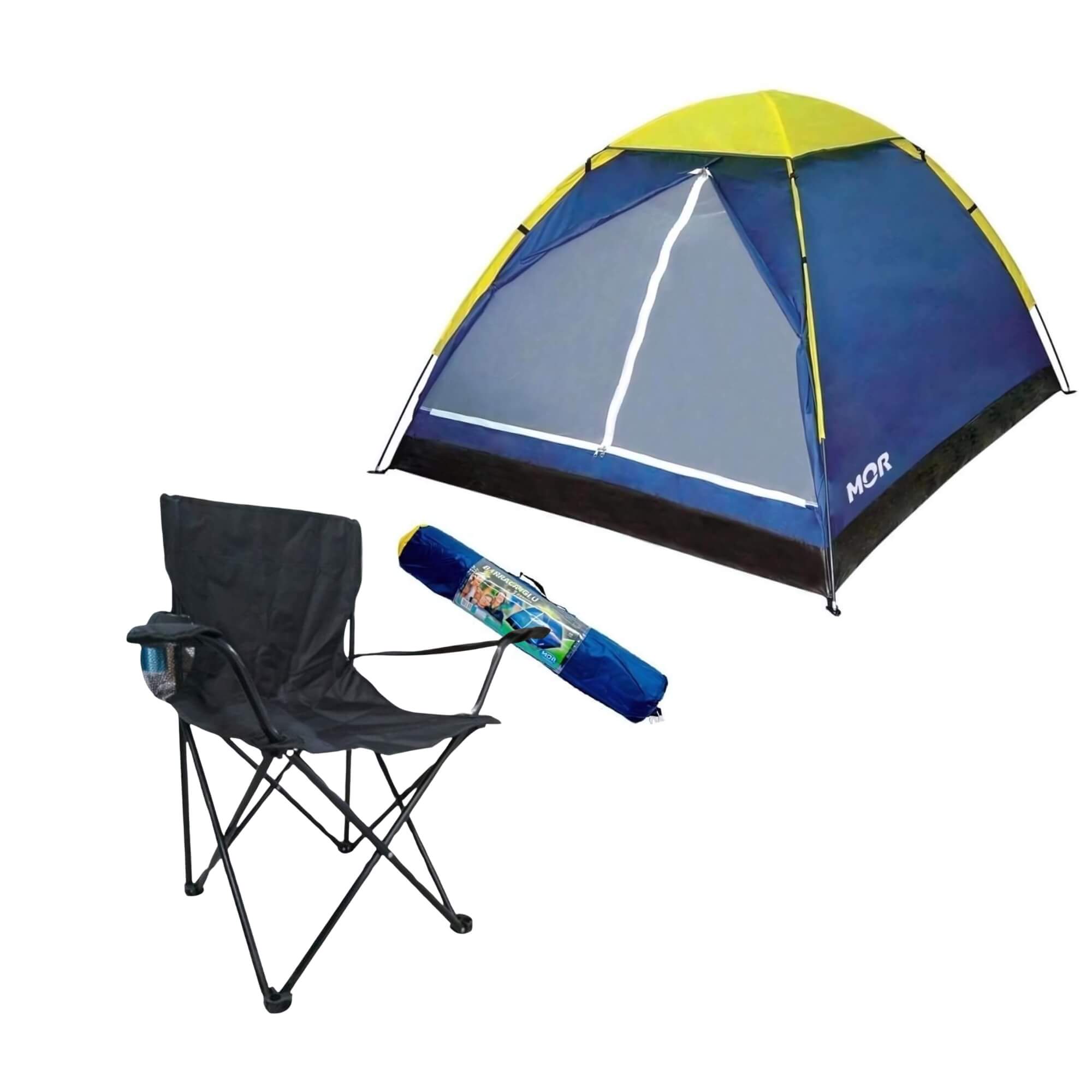 COMP Barraca Camping + Cadeira Araguaia Acampamento Praia Iglu Grande até 4 Pessoas MOR - BEL