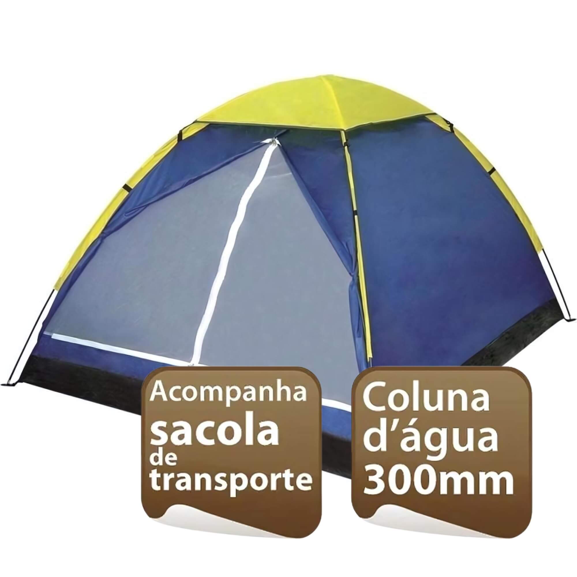 COMP Barraca Camping + Cadeira de Praia Acampamento Iglu Grande até 4 Pessoas MOR - BEL