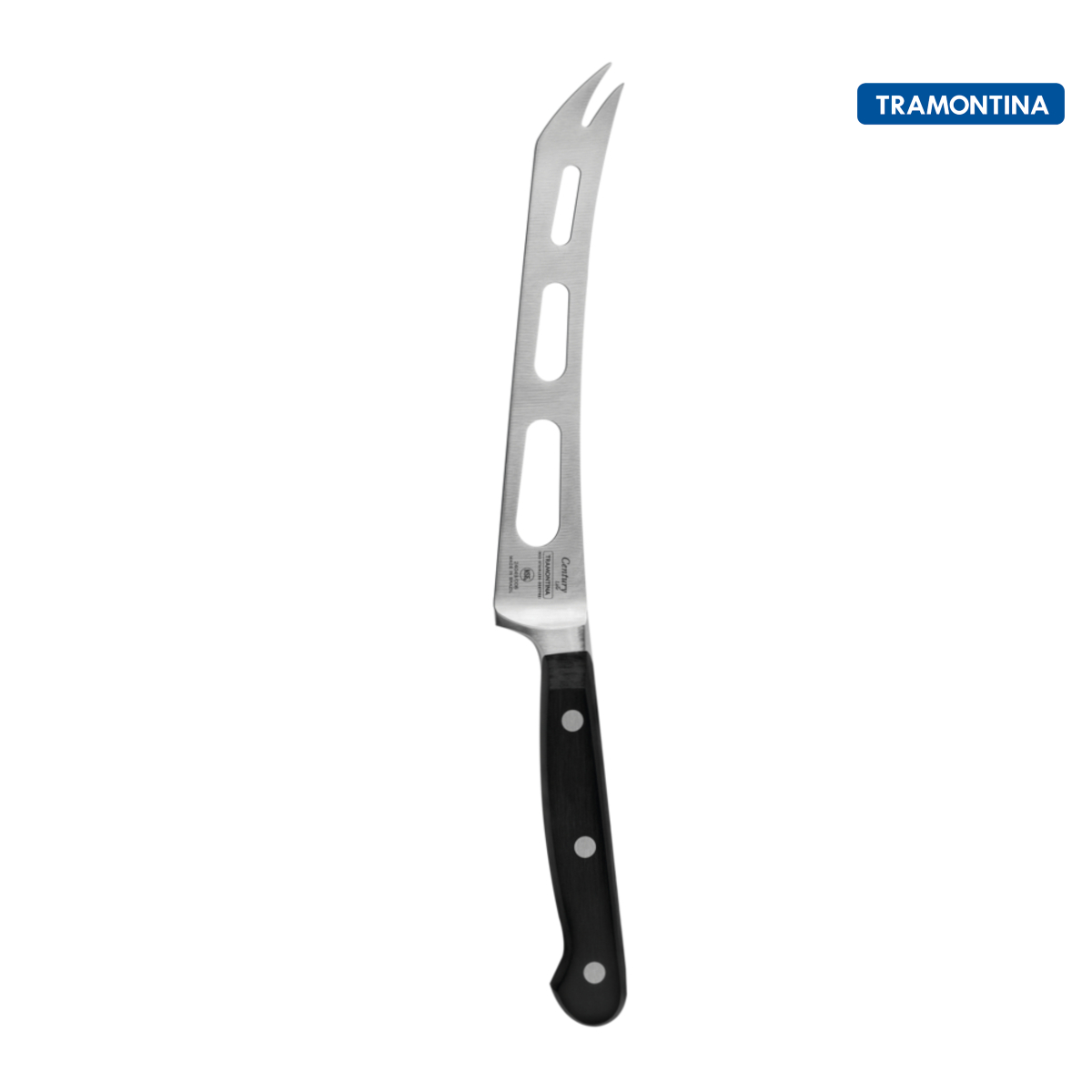 COMP Kit Tábua de Frios Tramontina com Pedra + Faca de Queijo 6" Century Inox Preta
