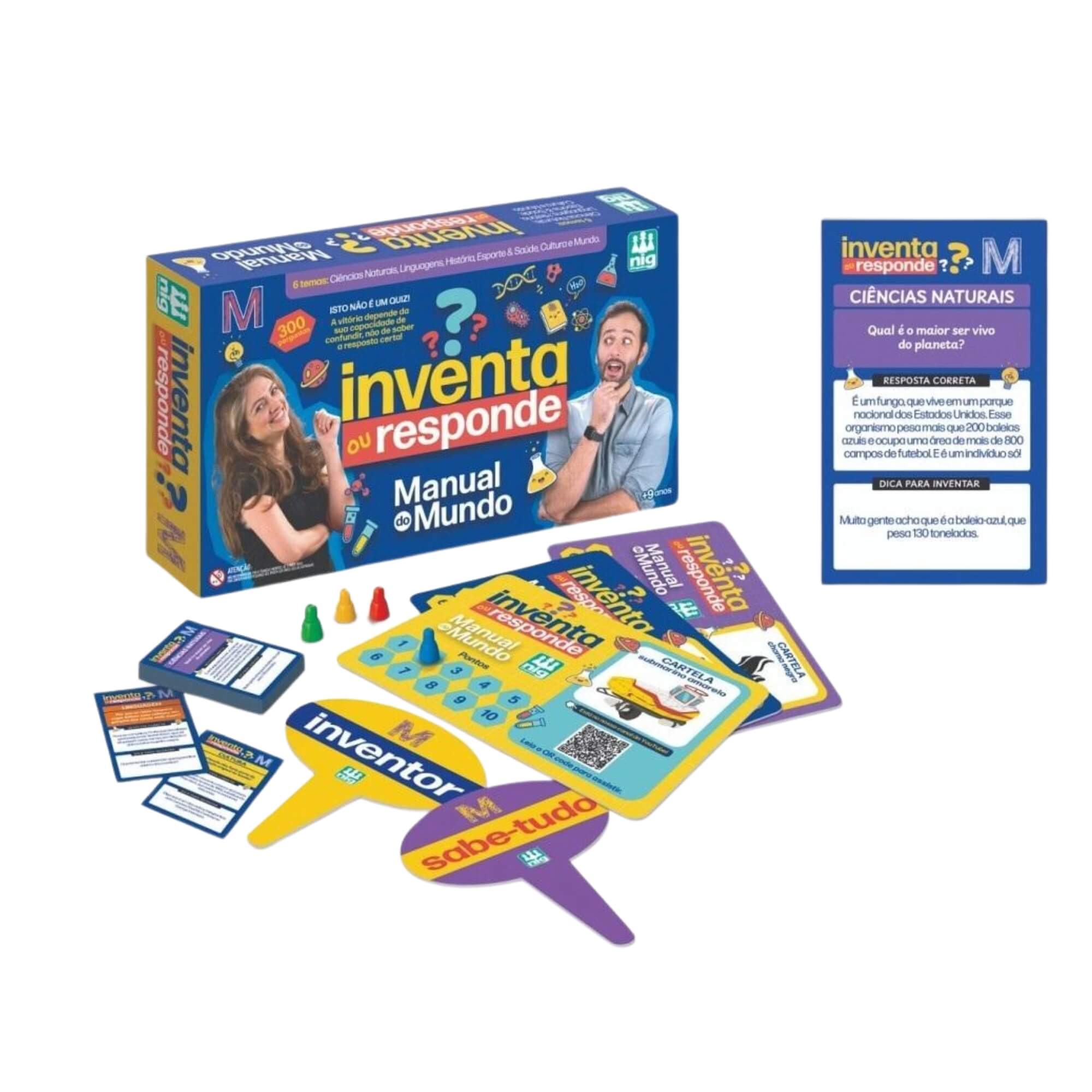 COMP Jogo Inventa ou Responde Manual do Mundo + Stop Infantil Comunicação - Nig Brinquedos