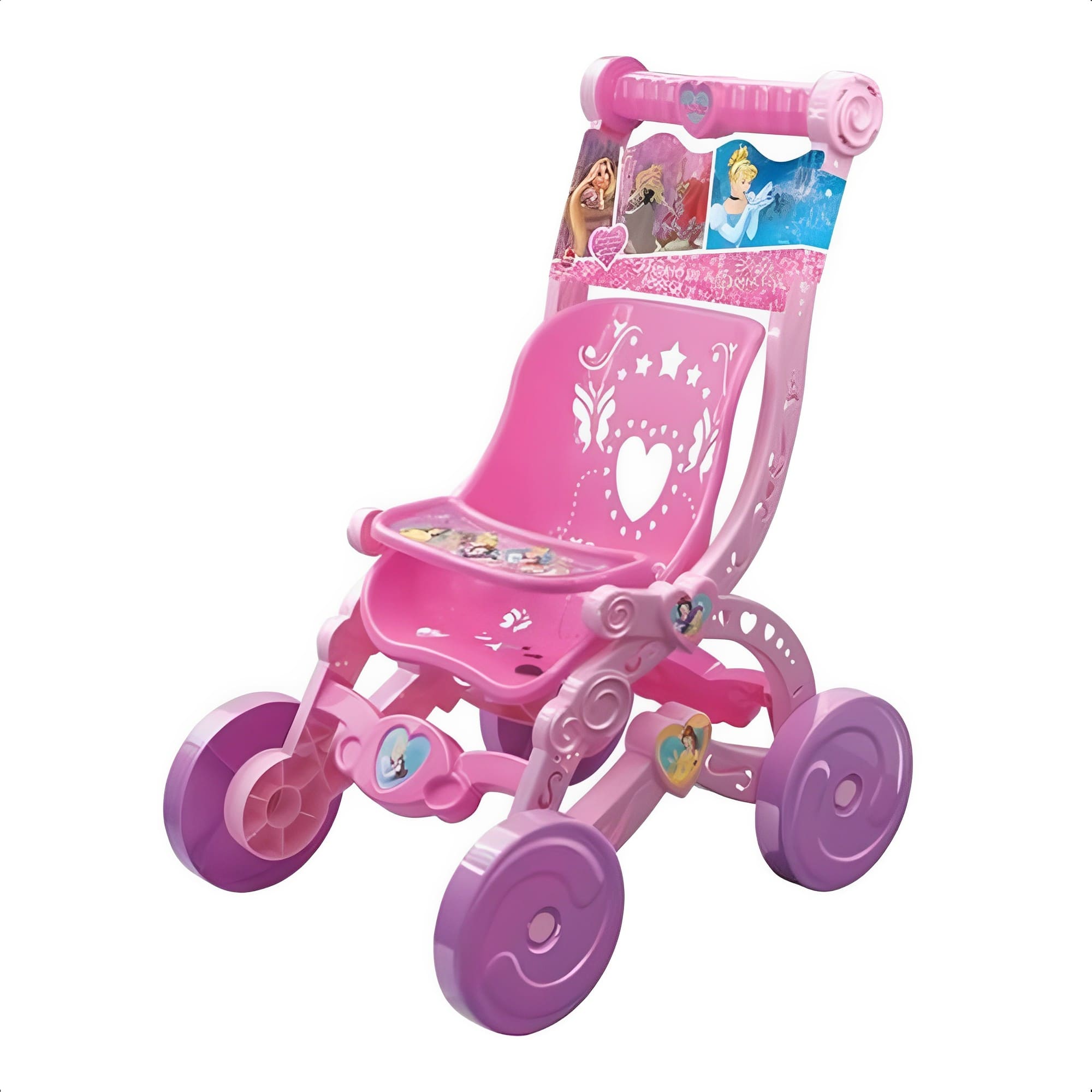 COMP Boneca Nenequinha com Banheira + Carrinho de Boneca Princesas Disney Faz de Conta