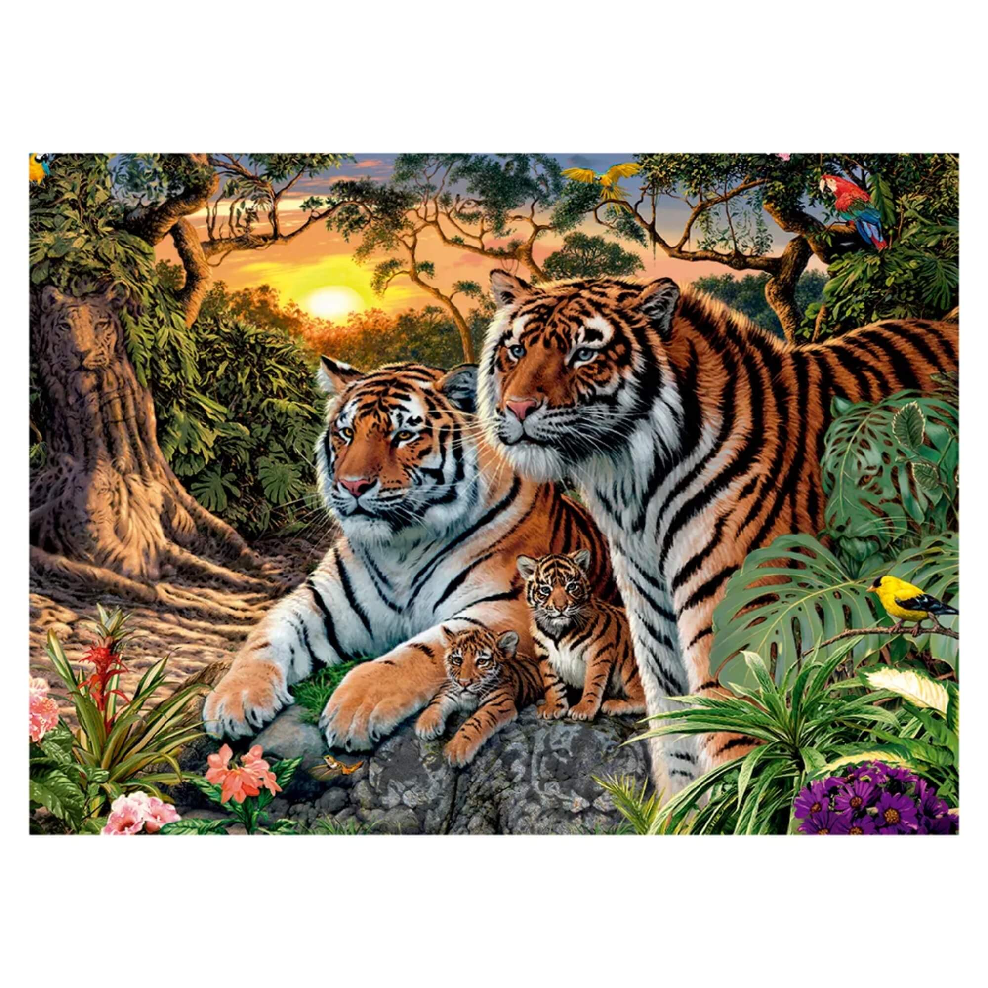 Mini Quebra-cabeça 500 peças Tigres Grow - 04603