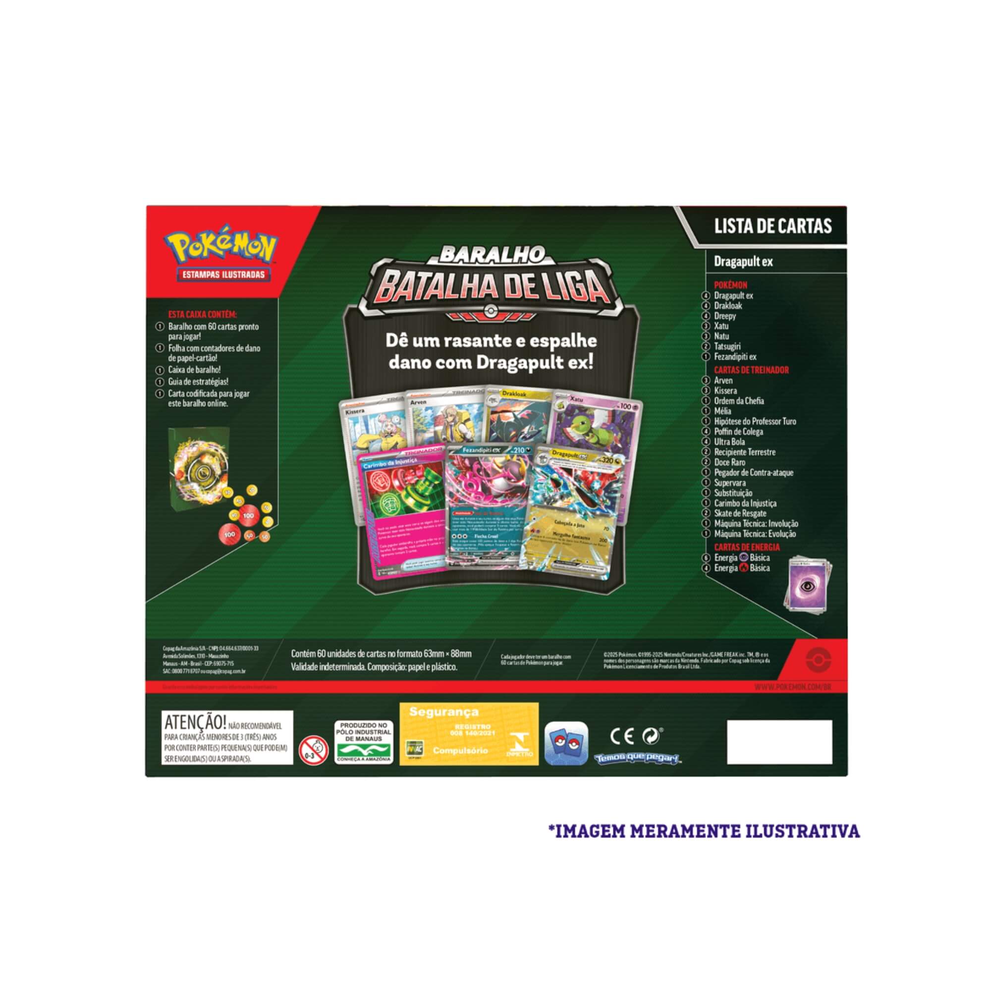 Deck Batalha de Liga Pokemon Dragapult EX Copag - 35245