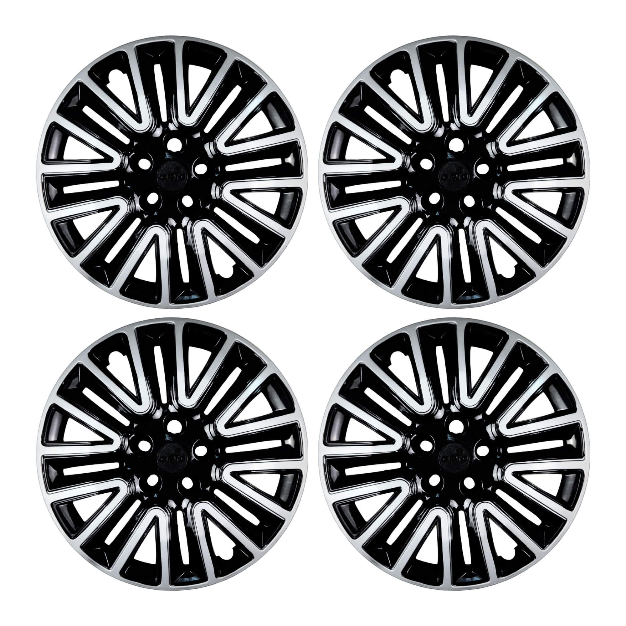 Calota Aro 16" Preto/Prata Modelo Toro/Tracker/T-Cross Jogo c/4 Calotas Grid - 002CP-PBP-E