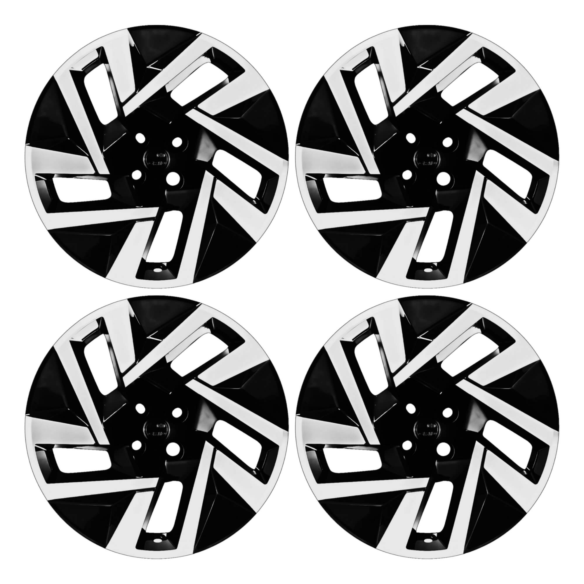 Calota Aro 15" Preto/Prata Modelo Sport T-Cross 2025 Jogo c/ 4 Calotas Grid - 150CP-PBP-E
